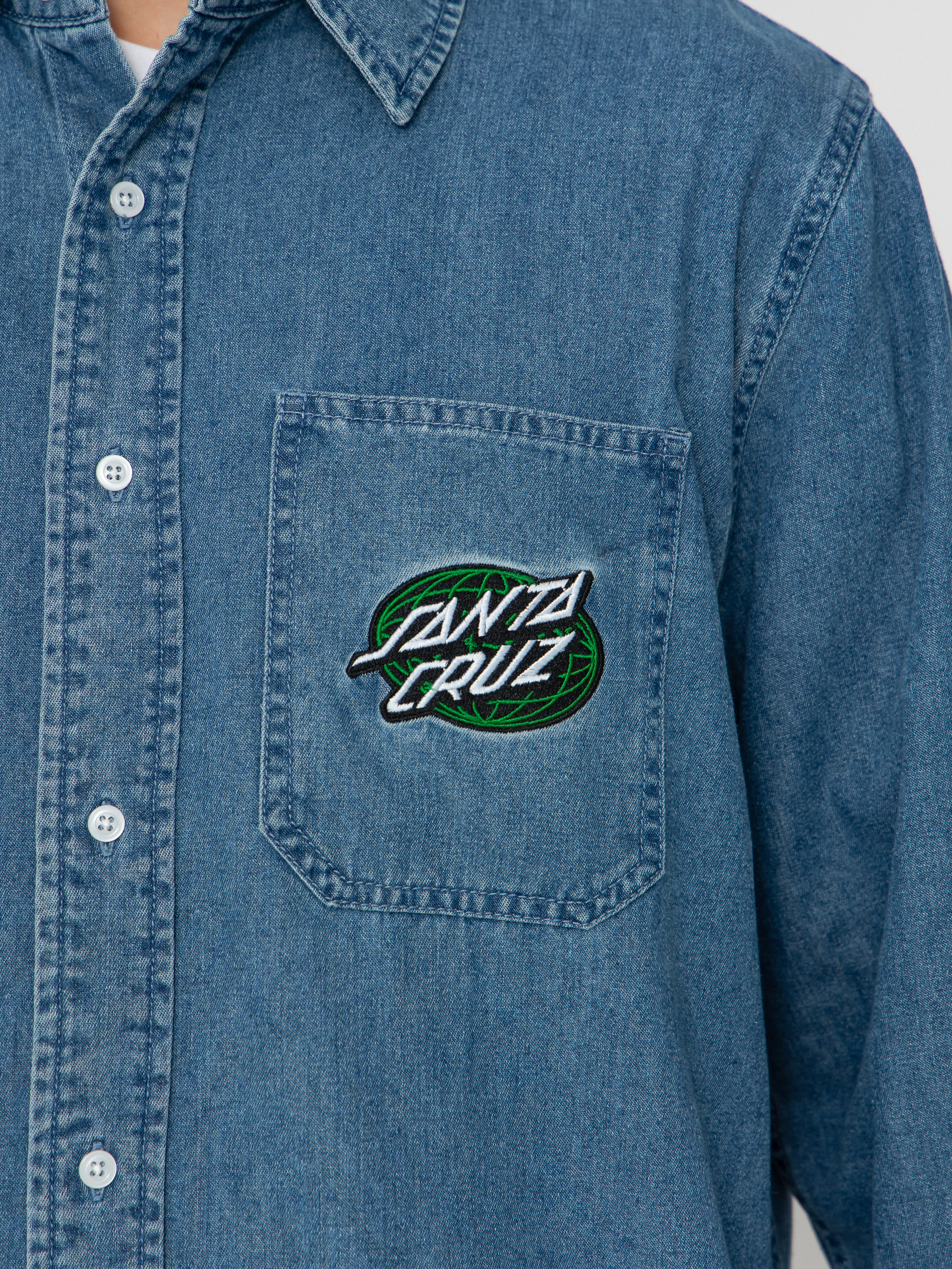 Košeľa Santa Cruz Global Oval Dot (classic blue)