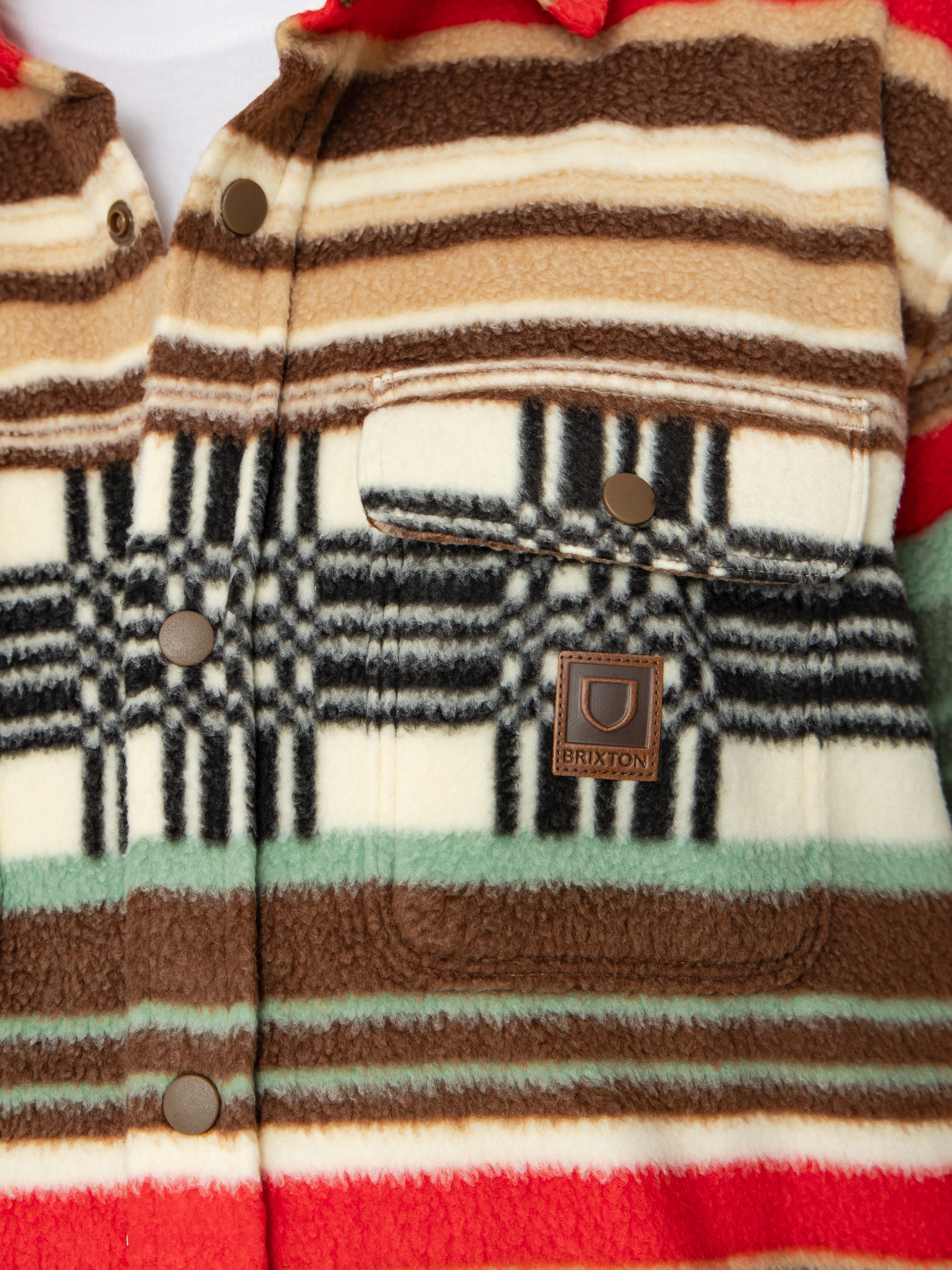 Košeľa Brixton Bowery Arctic Stretch Flee (multi blanket stripe)