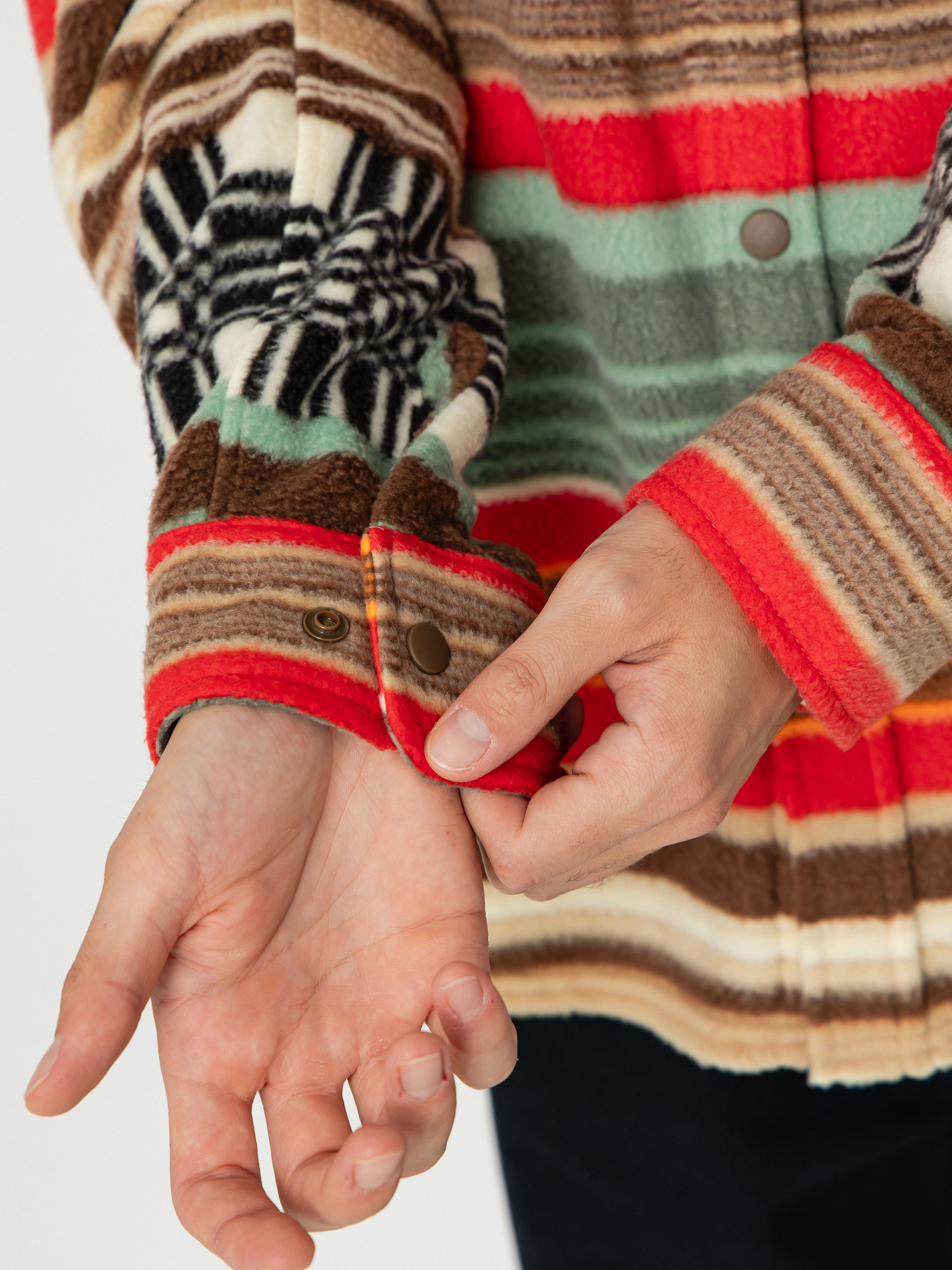 Košeľa Brixton Bowery Arctic Stretch Flee (multi blanket stripe)