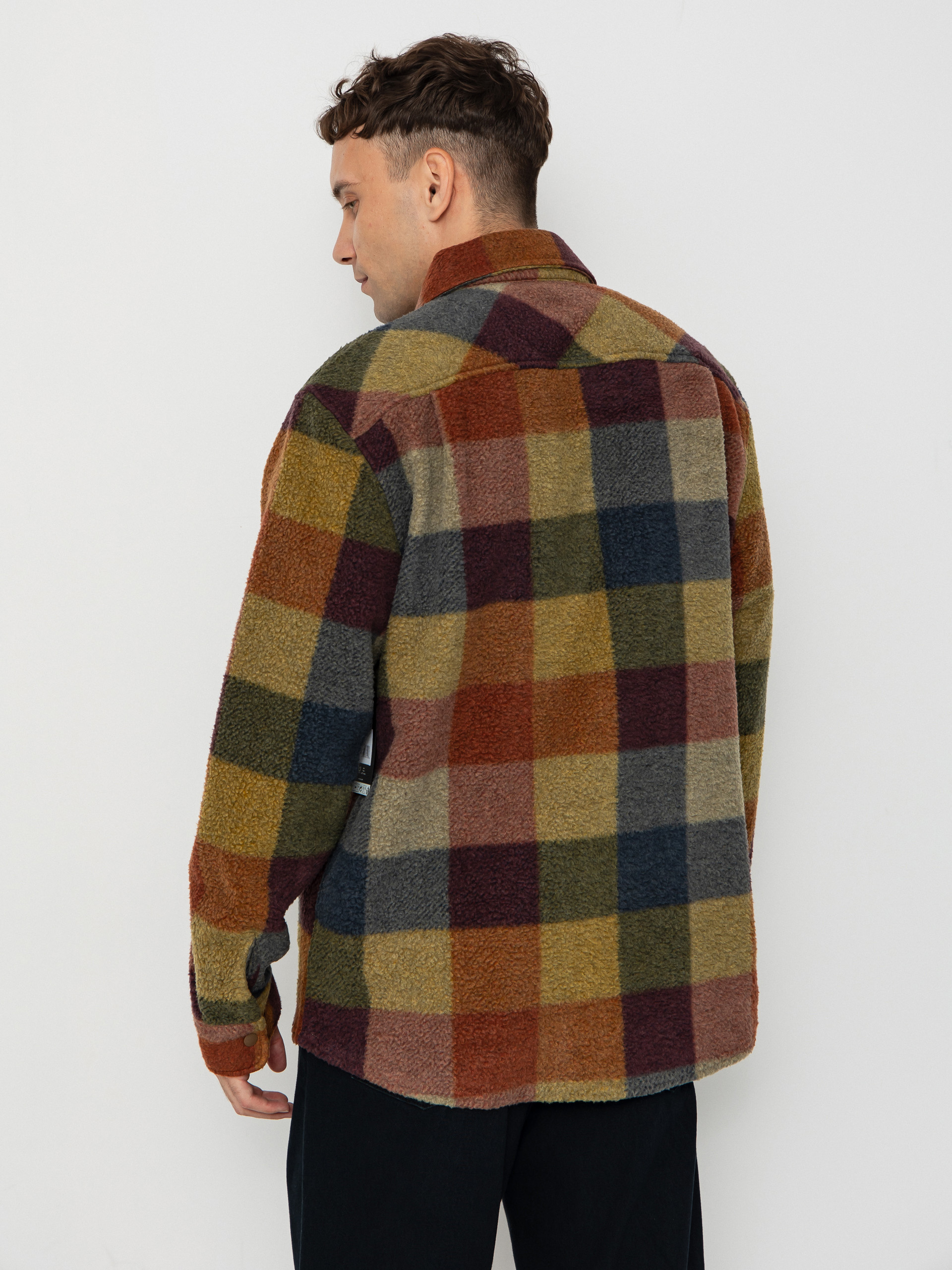 Košeľa Brixton Bowery Arctic Stretch Flee (rust/cooper plaid)