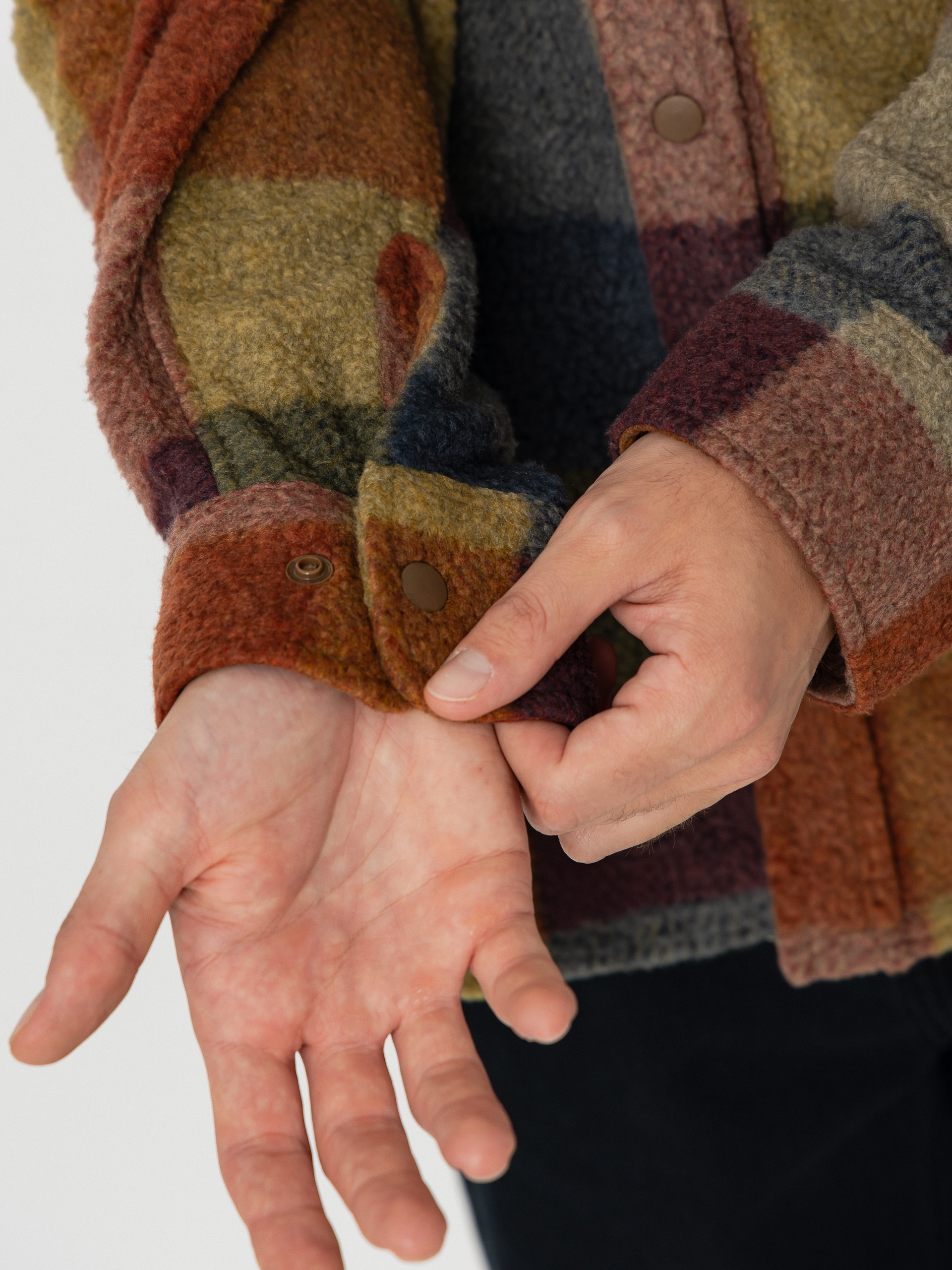 Košeľa Brixton Bowery Arctic Stretch Flee (rust/cooper plaid)