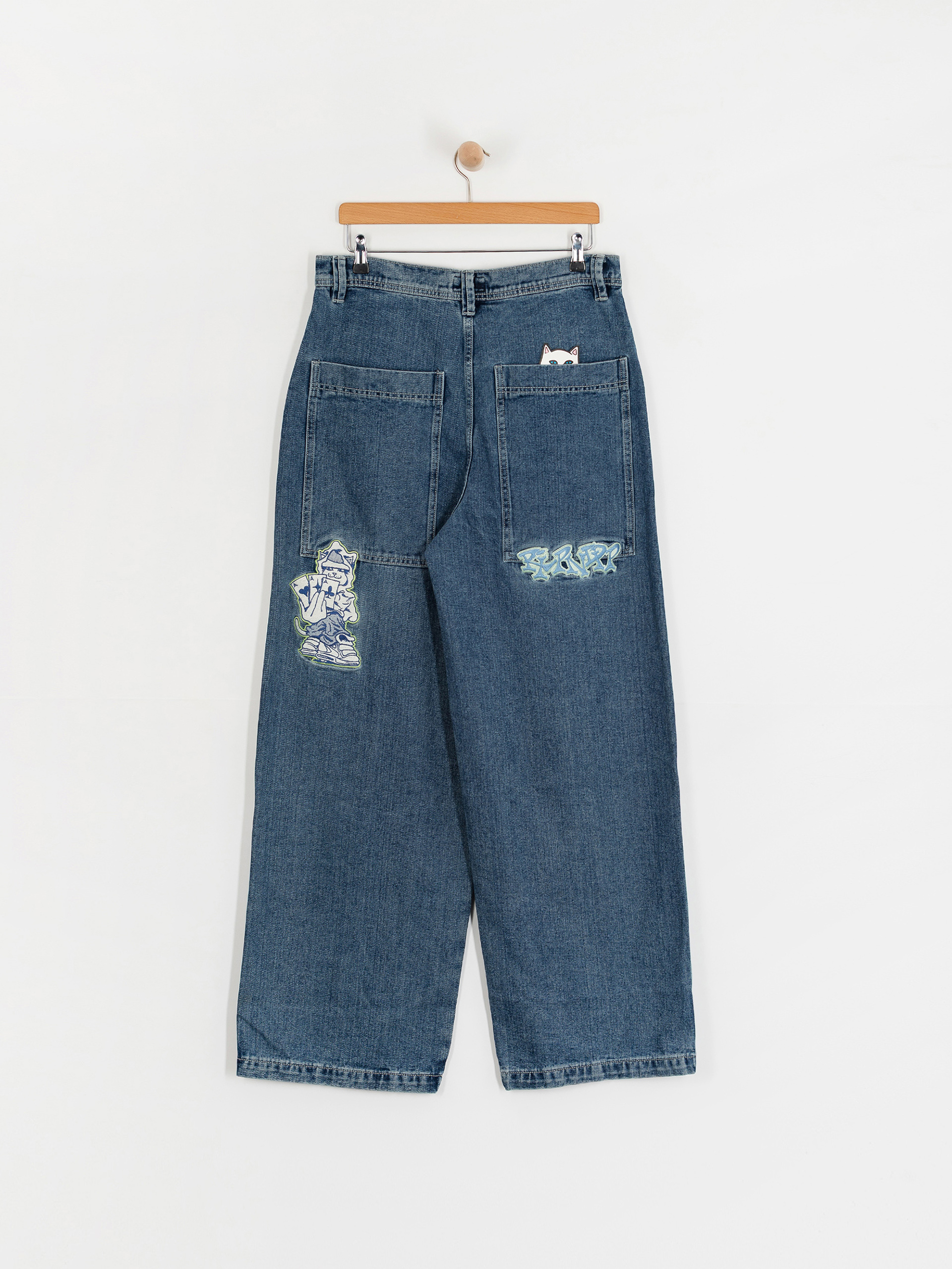 Nohavice RipNDip Ace Ultra Wide Leg (medium wash)
