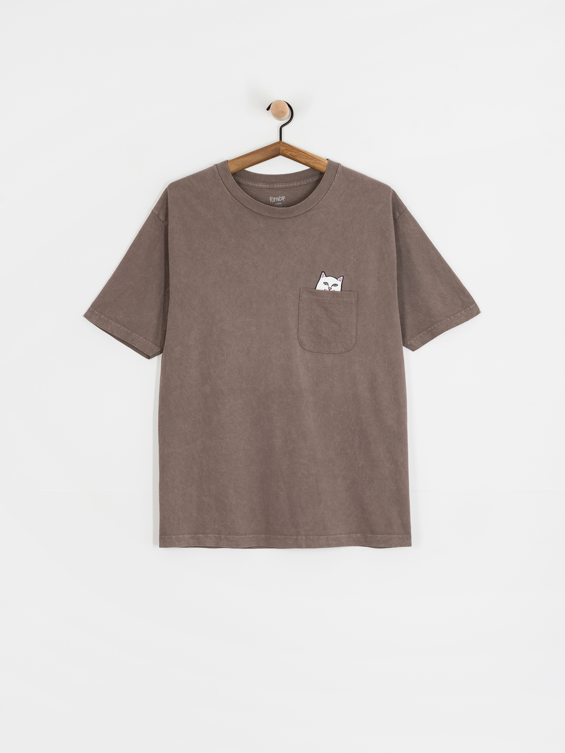Tričko RipNDip Lord Nermal Pocket (tan mineral wash)
