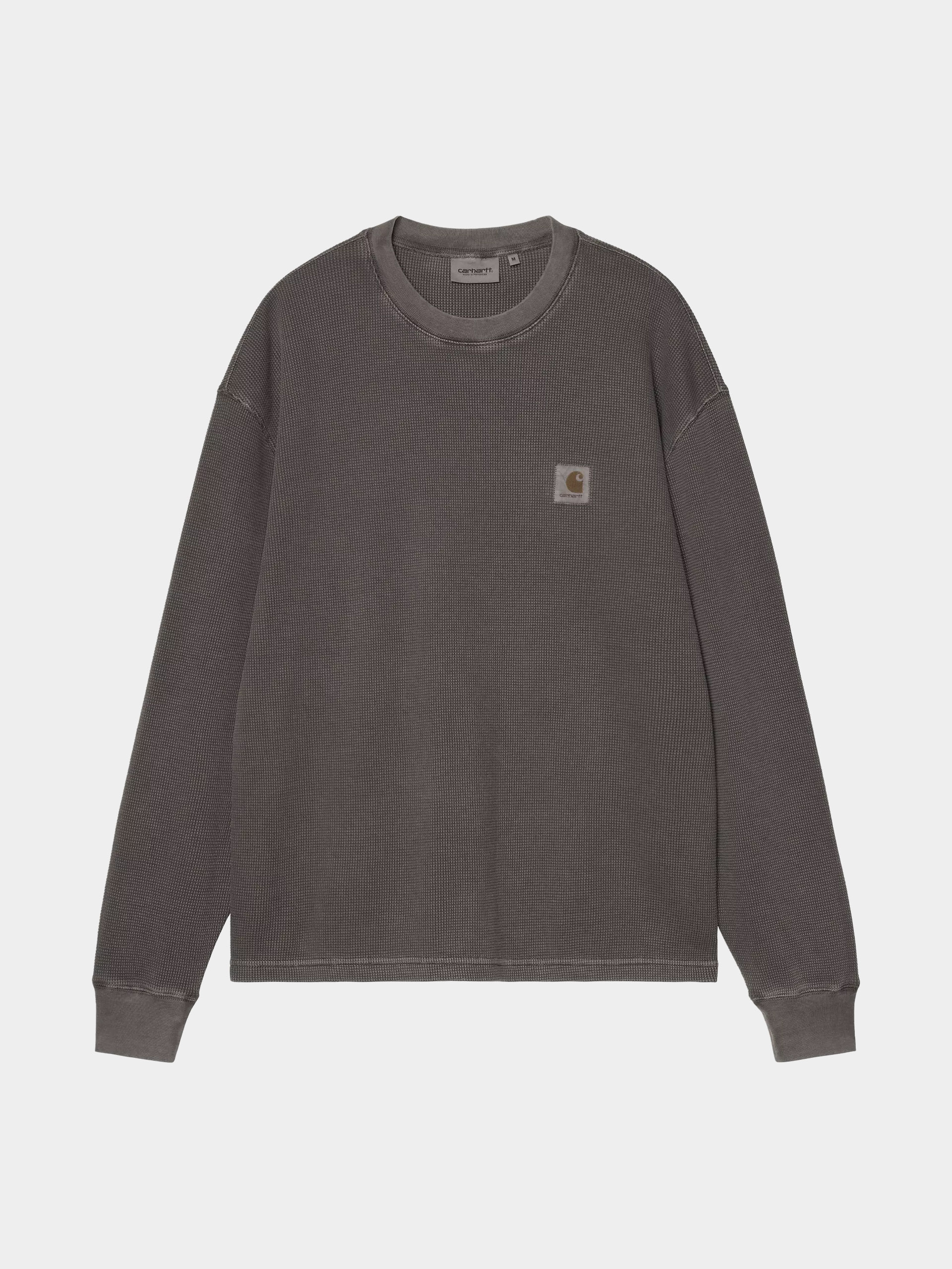 Triko Carhartt WIP Vista Waffle (black/garment dyed)