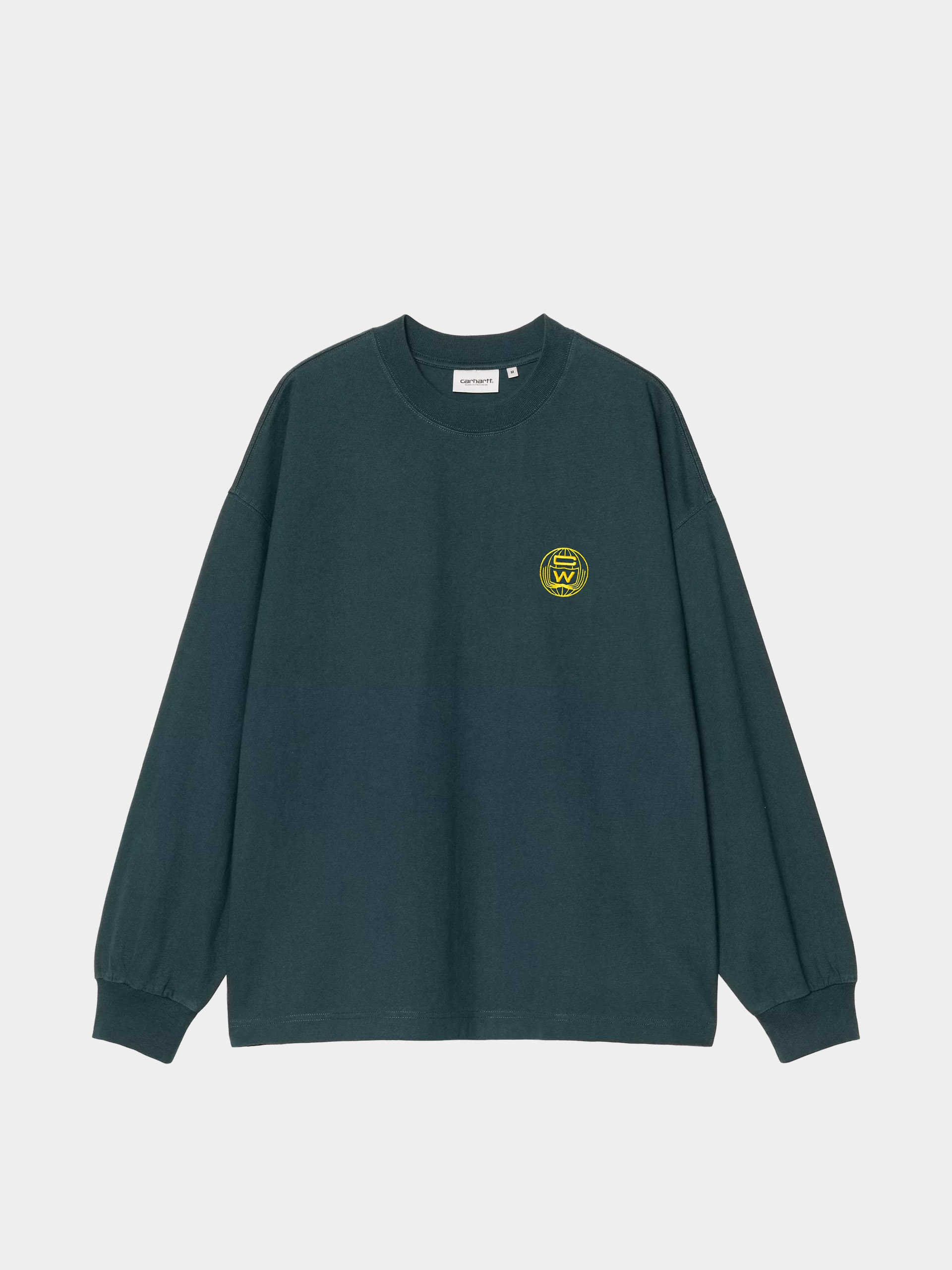 Triko Carhartt WIP World Class (deep lagoon/heavy stone wash)