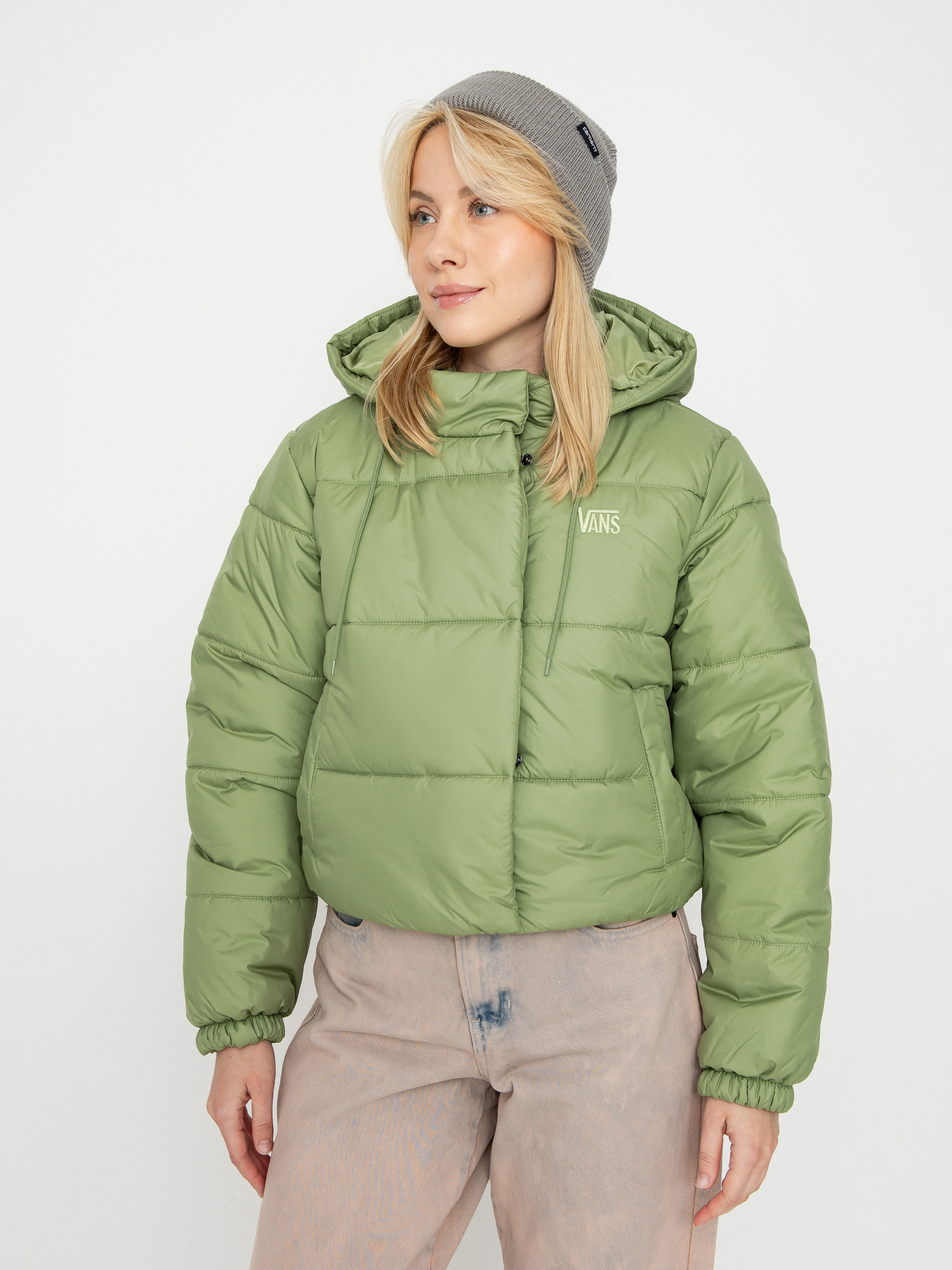 Bunda Vans Hillgate Cropped Puffer Wmn (neutral olive)