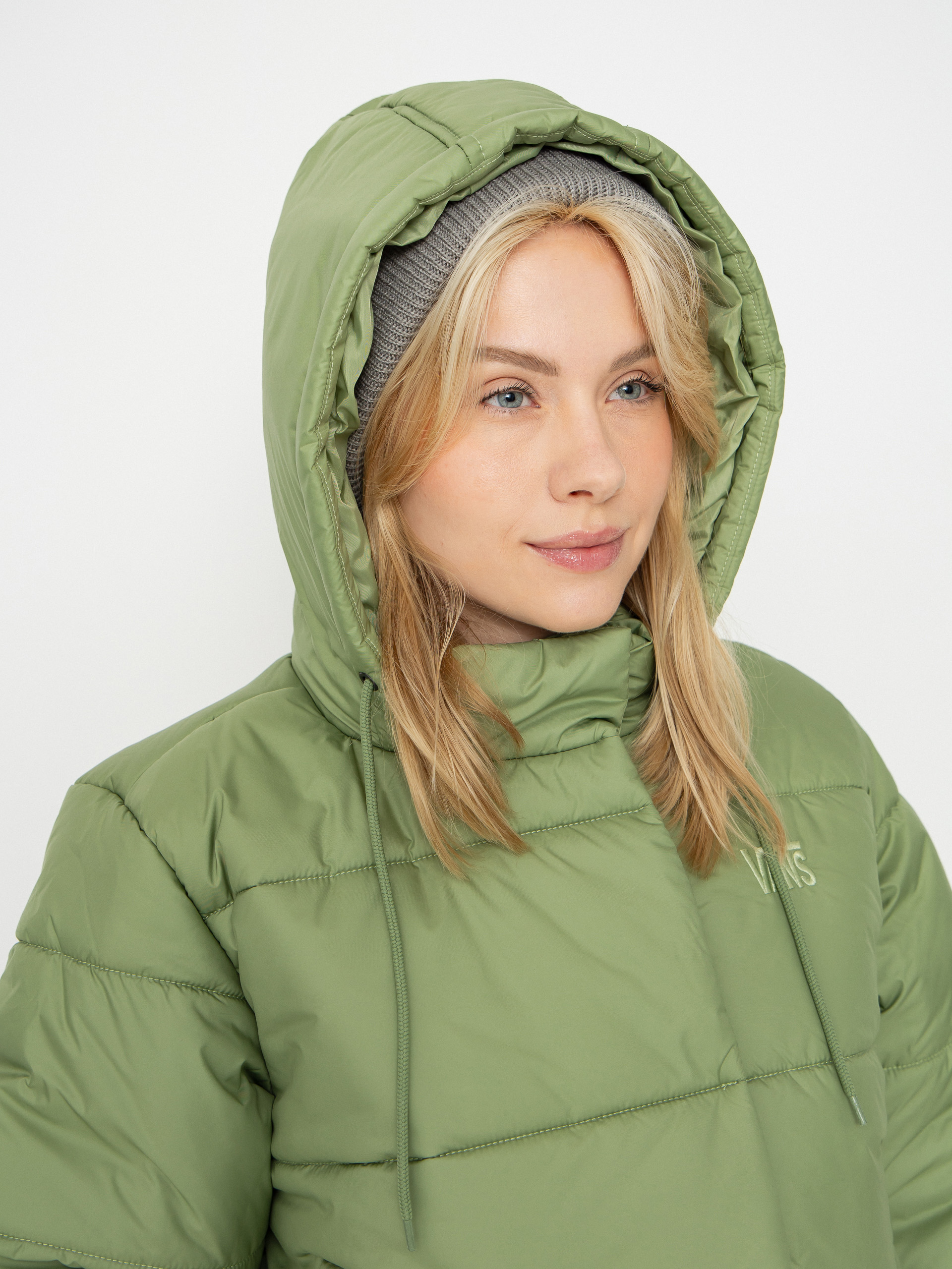 Bunda Vans Hillgate Cropped Puffer Wmn (neutral olive)