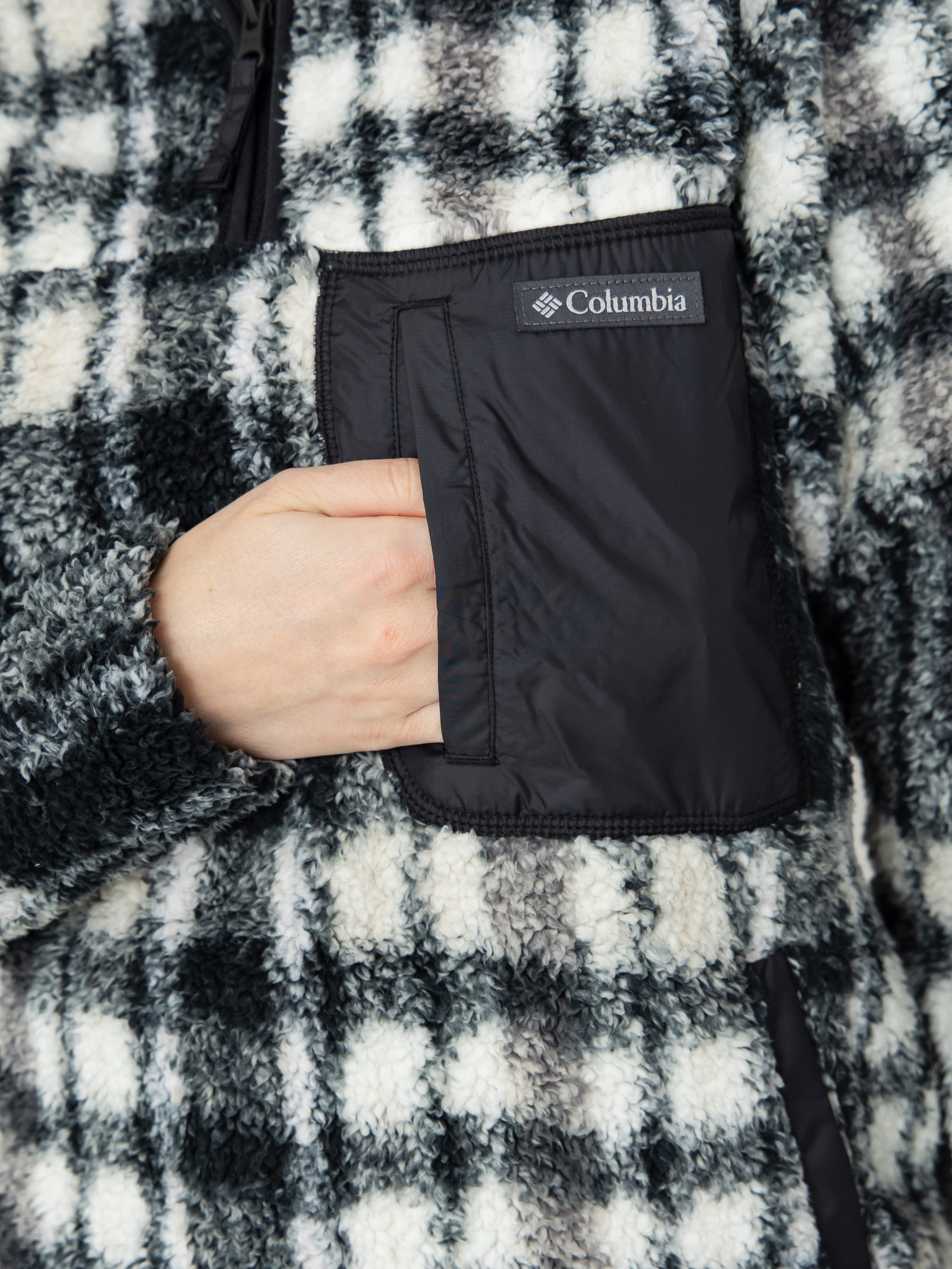 Dámsky Flísová mikina Columbia West Bend 1/4 Zip II (black herringplaid)