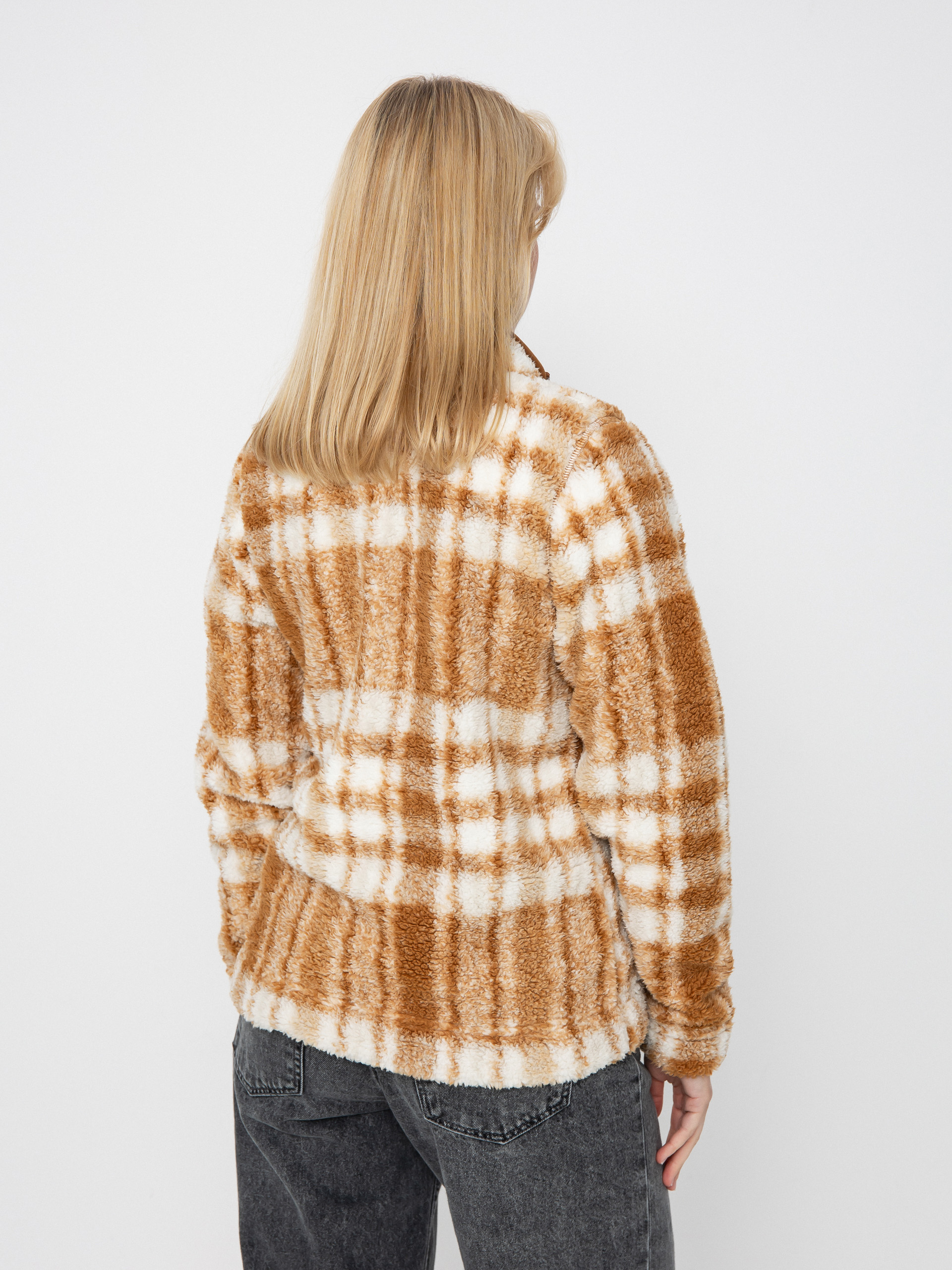 Flísová mikina Columbia West Bend 1/4 Zip II Wmn (camel brown herringplaid)