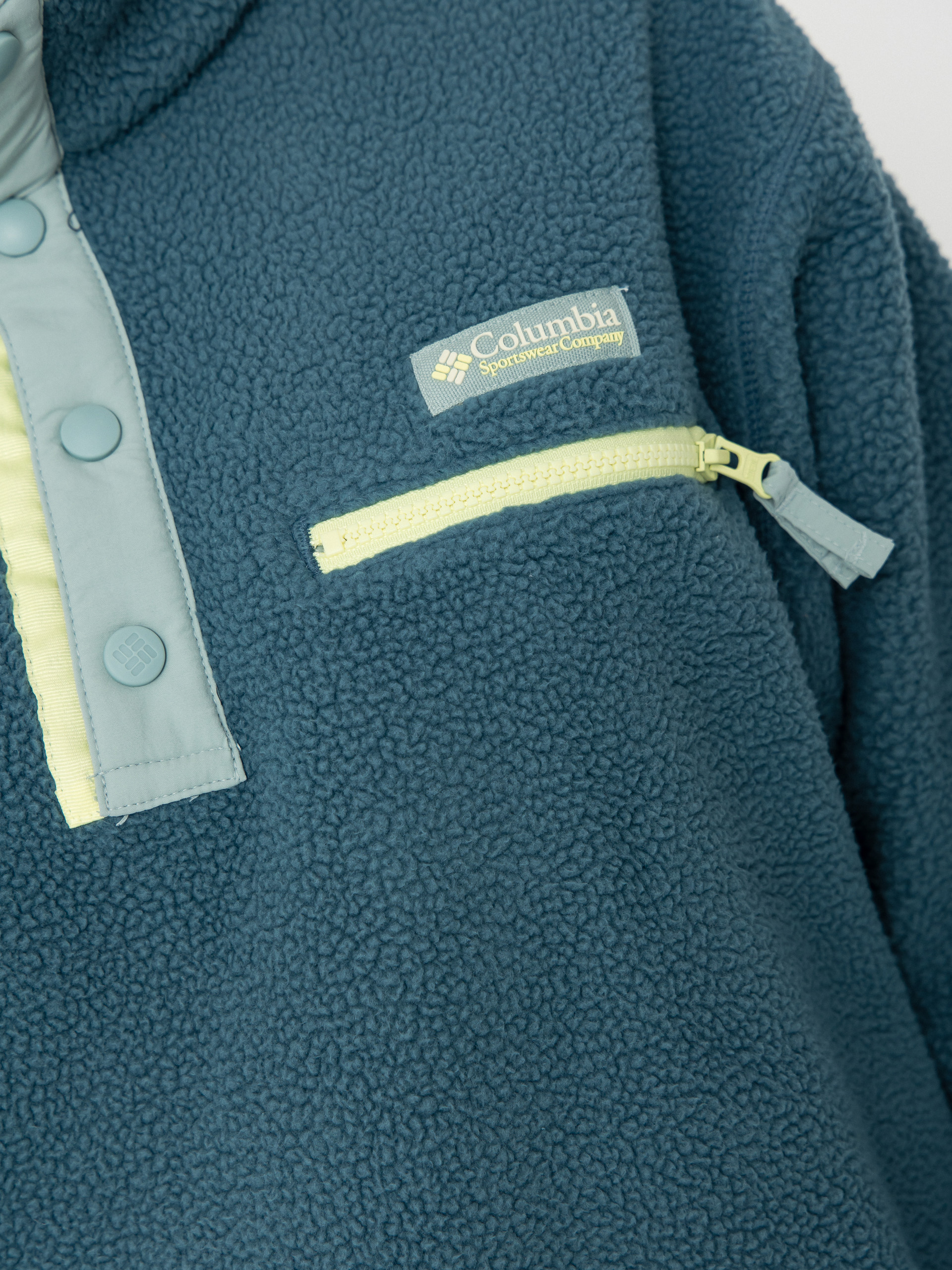 Dámsky Flísová mikina Columbia Helvetia II Cropped Half Snap (everblue/crushed blue/citron haze)