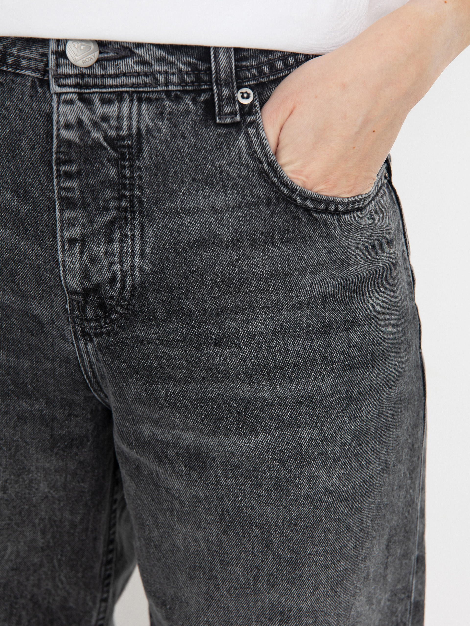 Nohavice Roxy Milla Wide Leg Regular Mid Gr Wmn (mid grey)