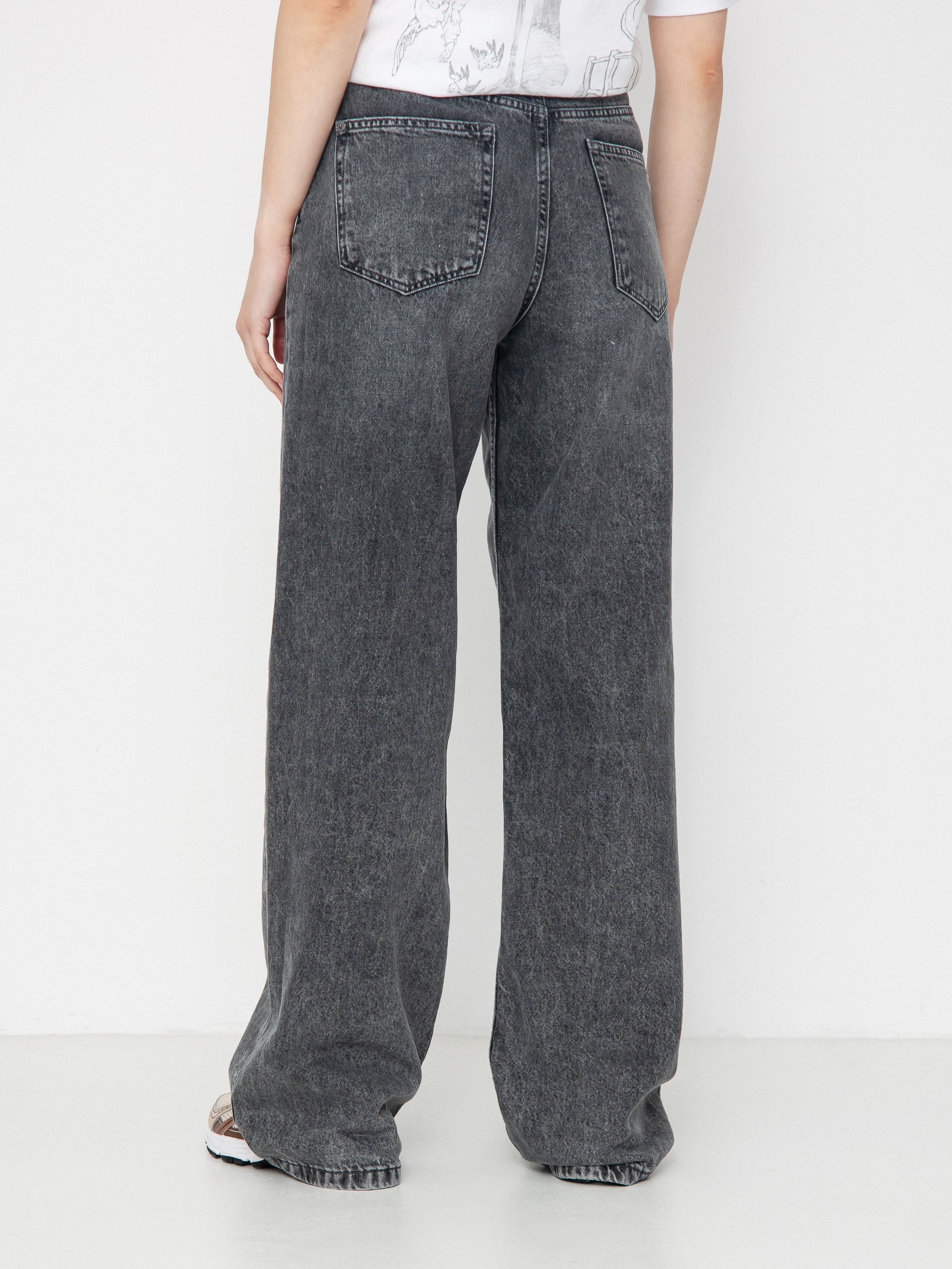 Nohavice Roxy Milla Wide Leg Regular Mid Gr Wmn (mid grey)