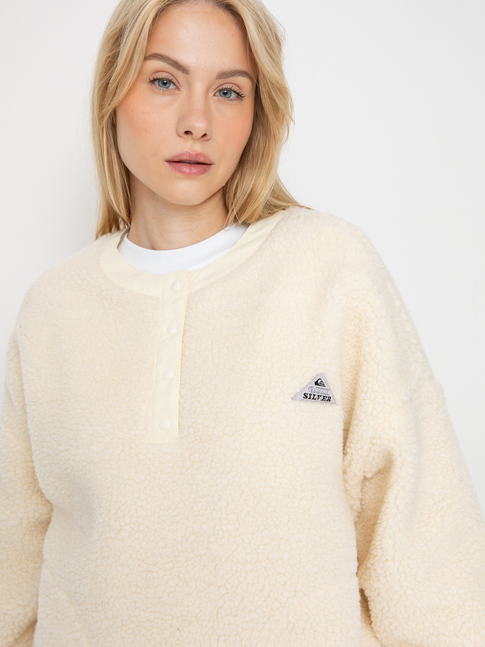 Dámsky Flísová mikina Quiksilver Barranco Crew (snow white)