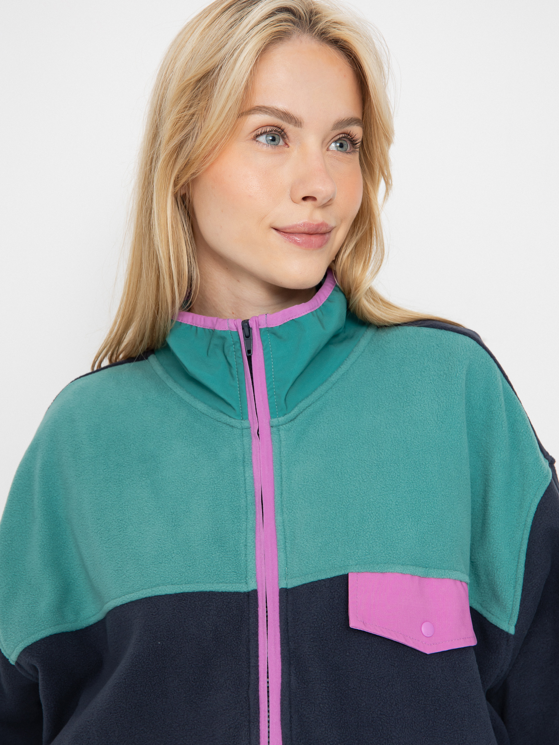 Dámsky Flísová mikina Quiksilver Kedai FZ (india ink)