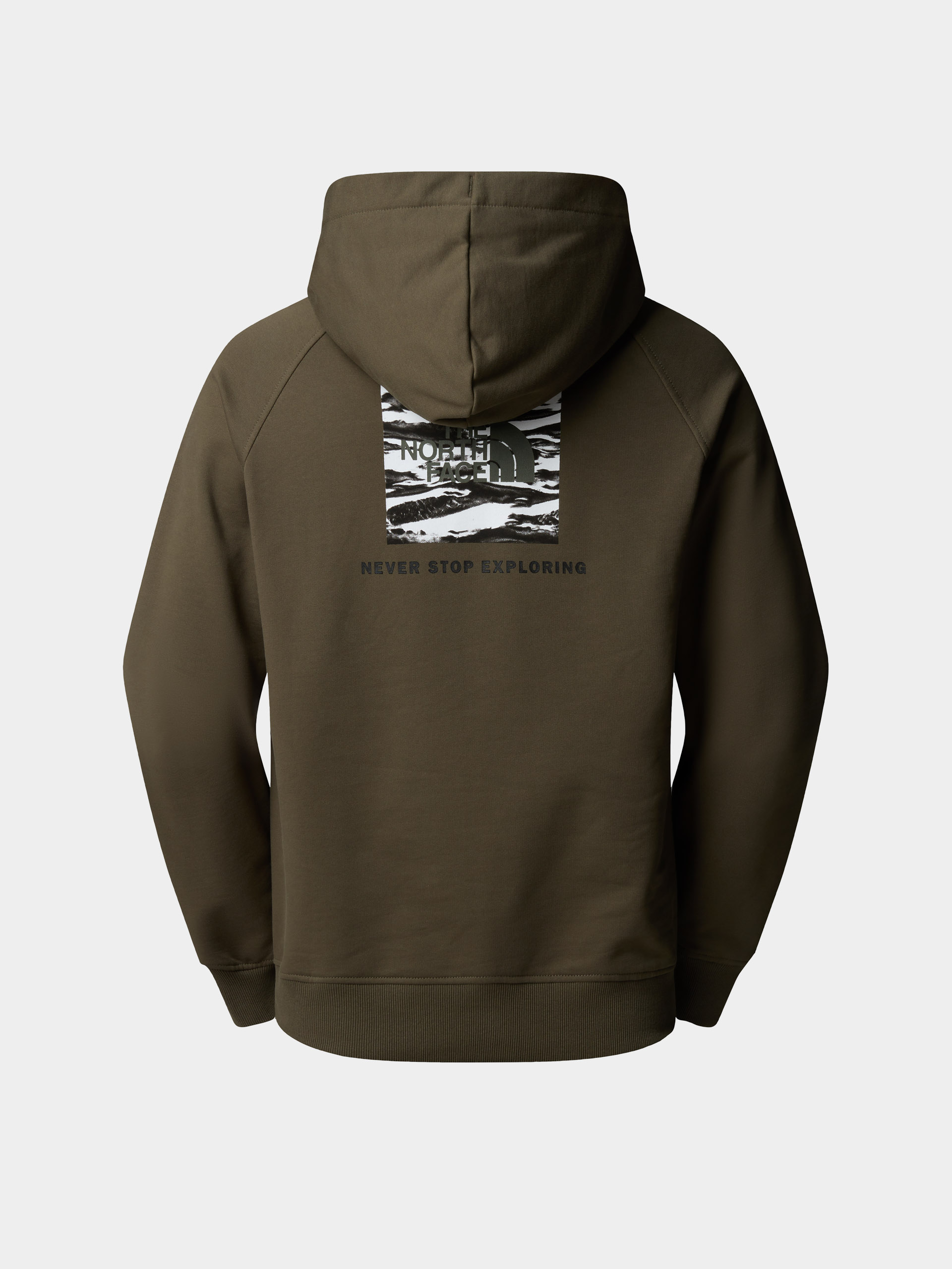 Mikina s kapucňou The North Face Box Nse Edge Of Light Infill Raglan HD (new taupe green/tnf bla)