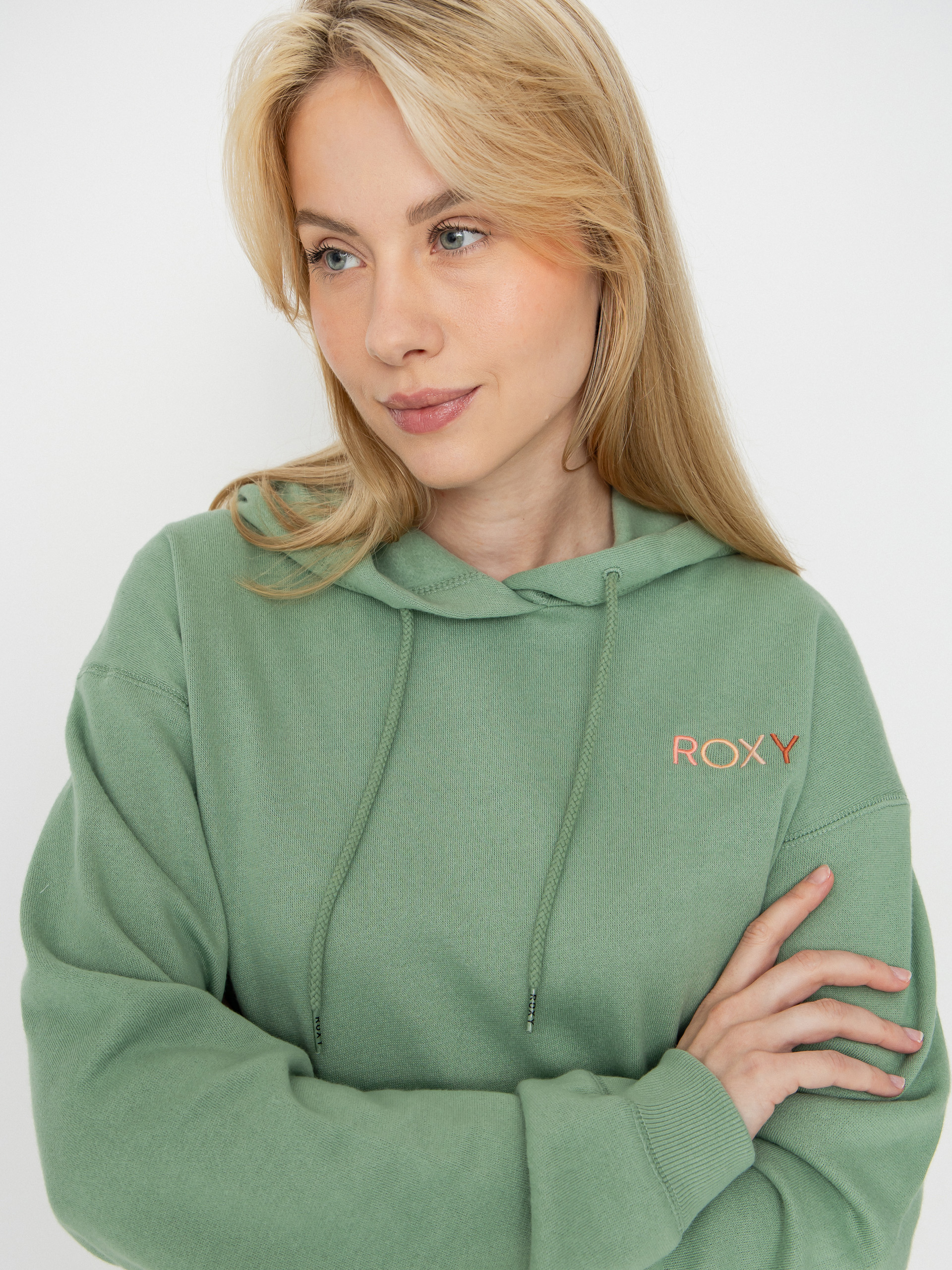 Mikina s kapucňou Roxy Saturdaze HD Wmn (basil)