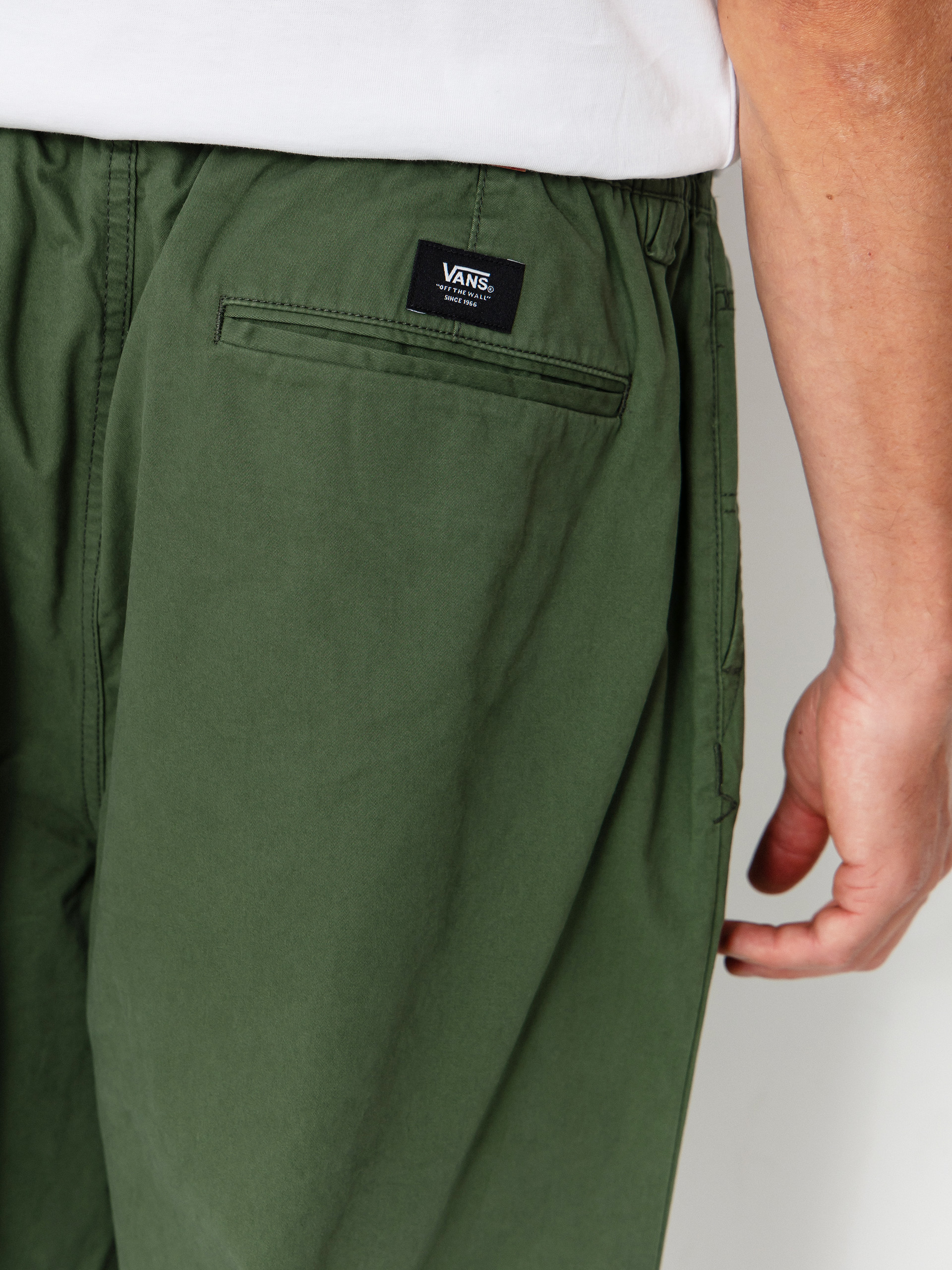 Nohavice Vans Range Baggy Tapered Elastic Waist (pine forest)