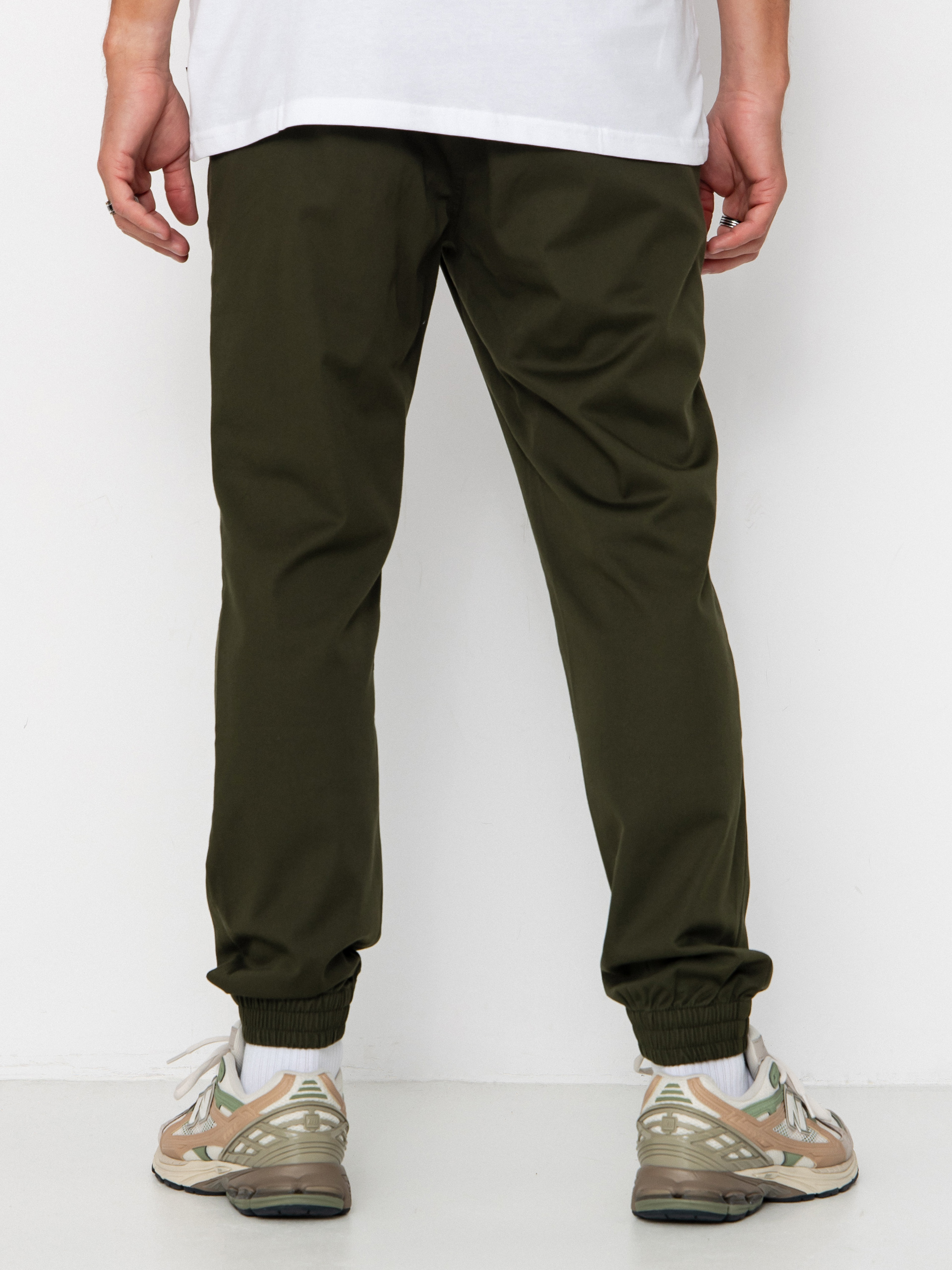 Nohavice Volcom Frickin Slim Jogger (dark green)