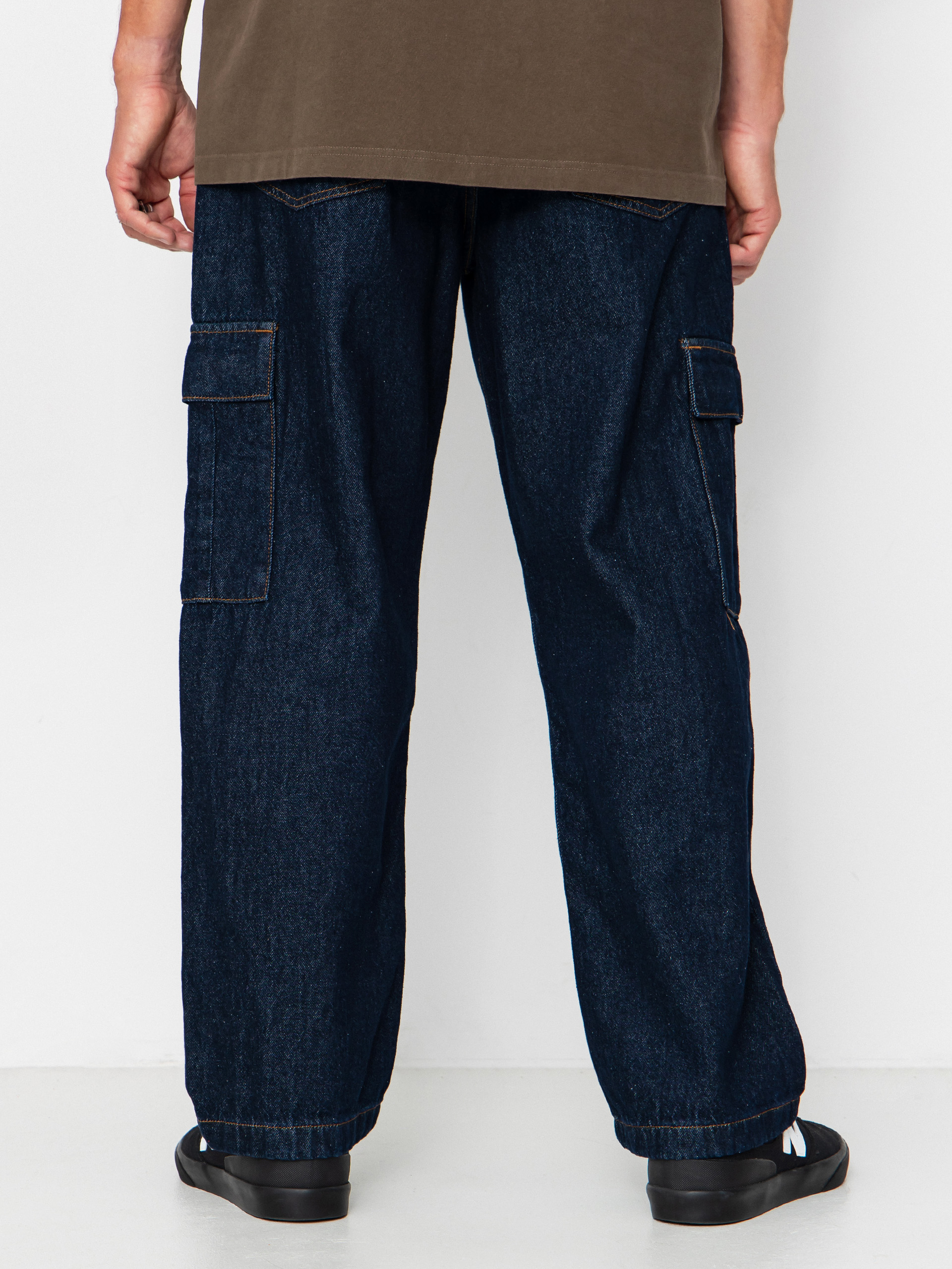 Nohavice DC Worker Baggy Denim Cargo (dark denim)