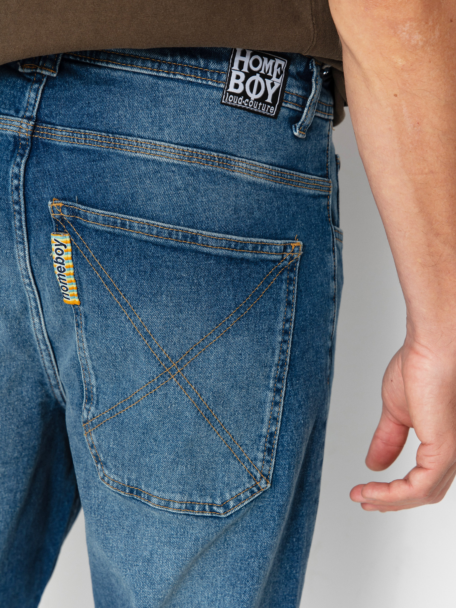 Nohavice Homeboy X Tra Baggy Wiskers Denim (vintage blue)