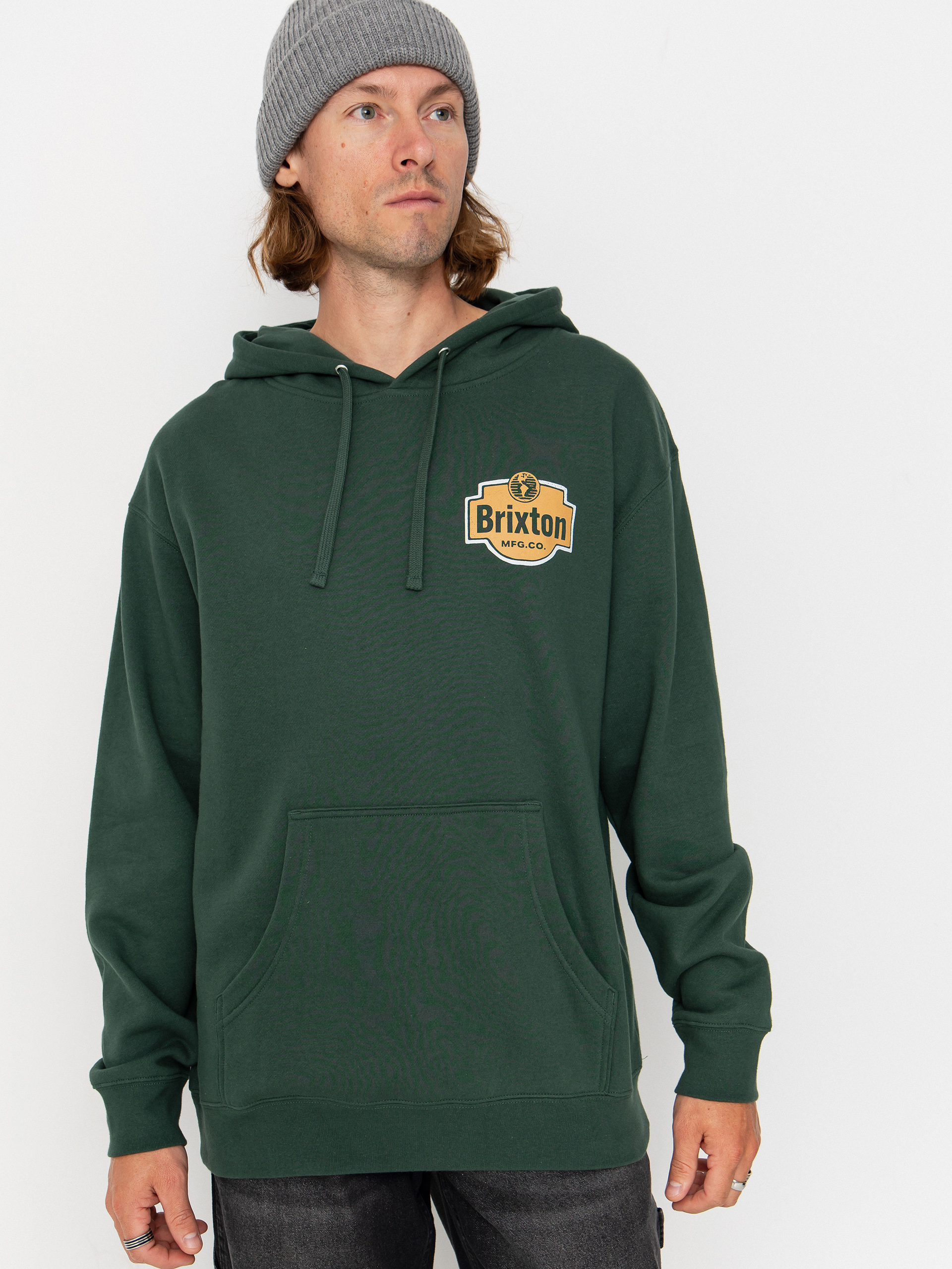 Mikina s kapucňou Brixton Genuine Quality HD (night sage)
