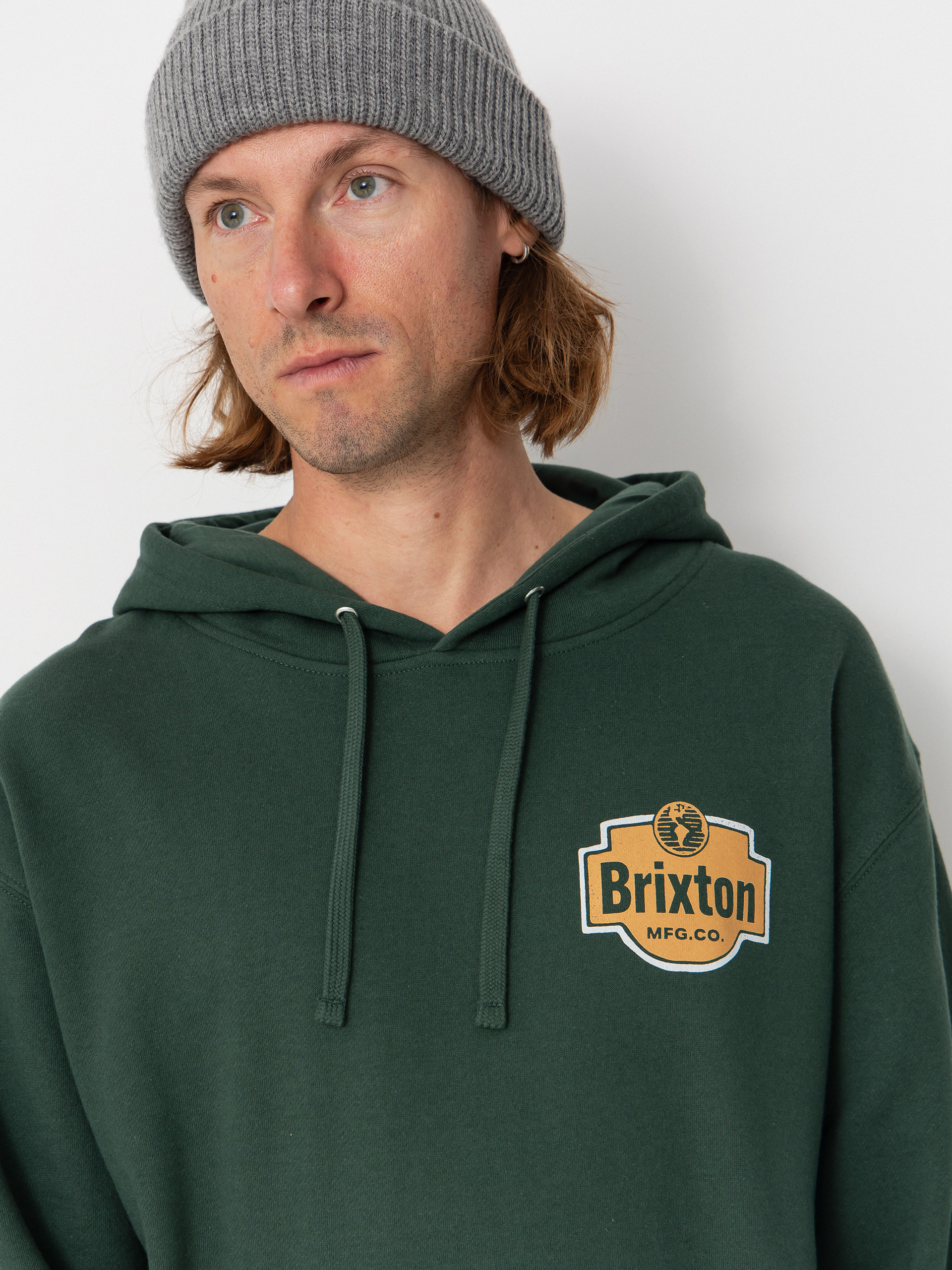Mikina s kapucňou Brixton Genuine Quality HD (night sage)