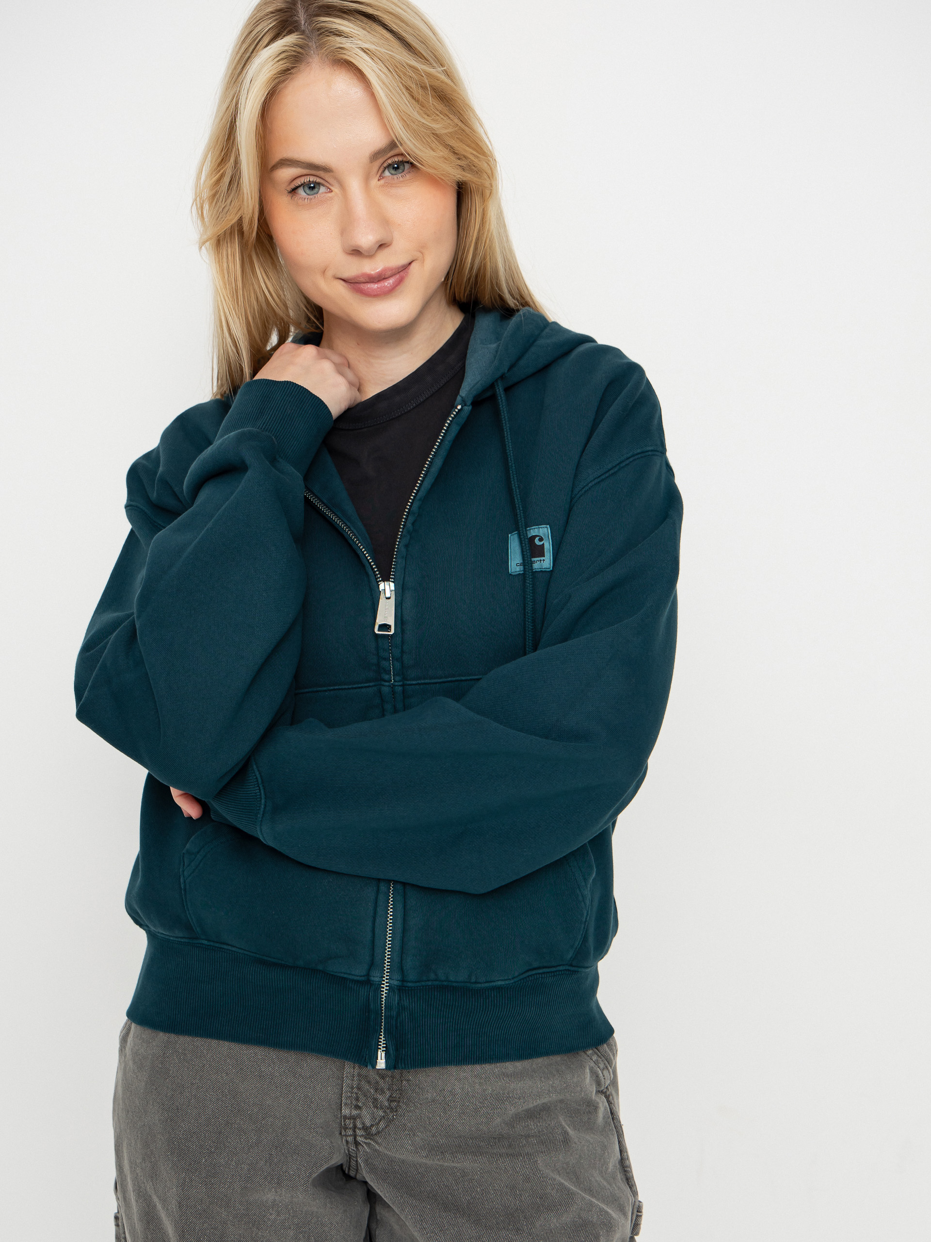 Mikina s kapucňou Carhartt WIP Nelson ZHD Wmn