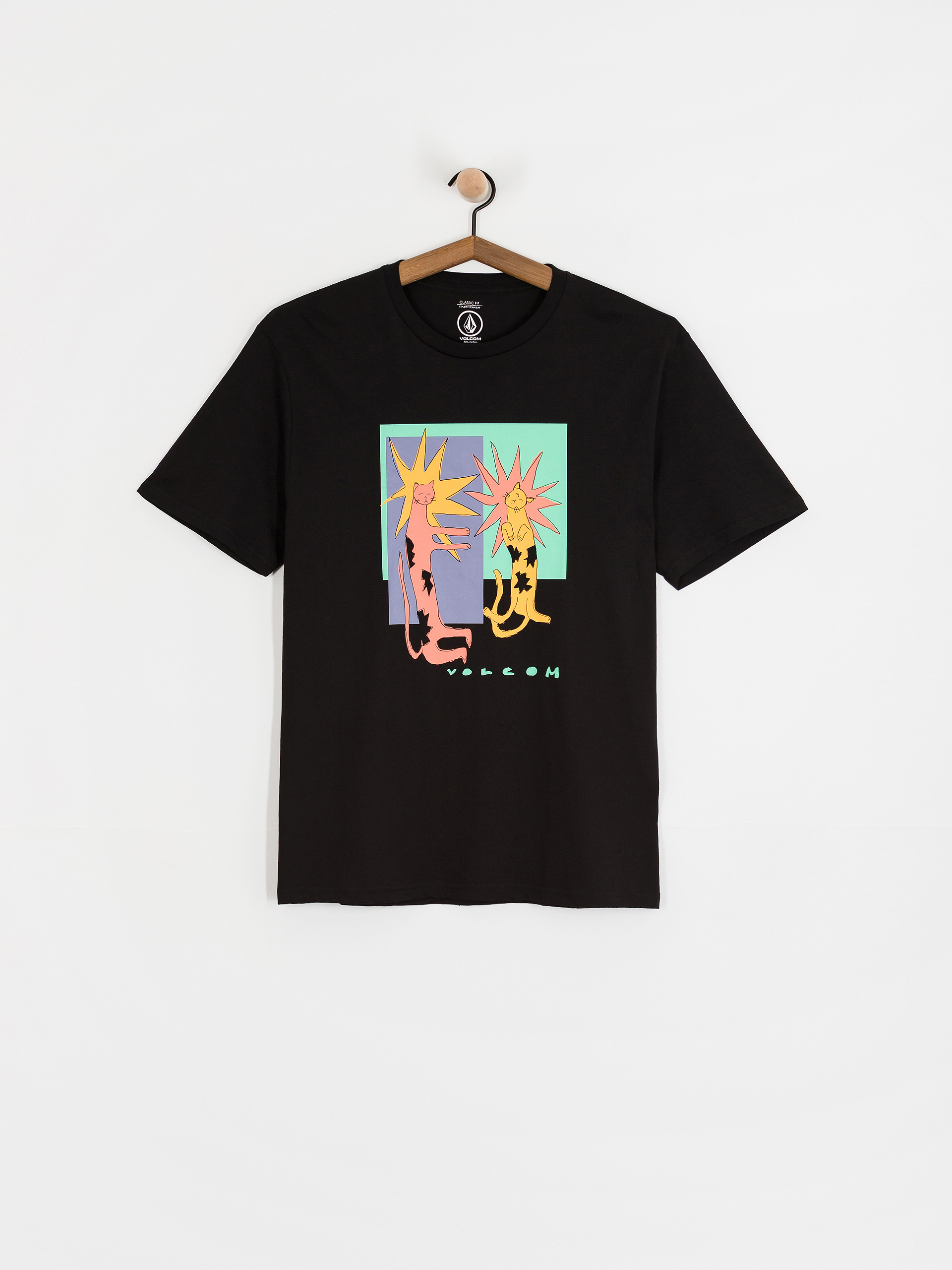 Tričko Volcom Longo Cats Bsc (black)