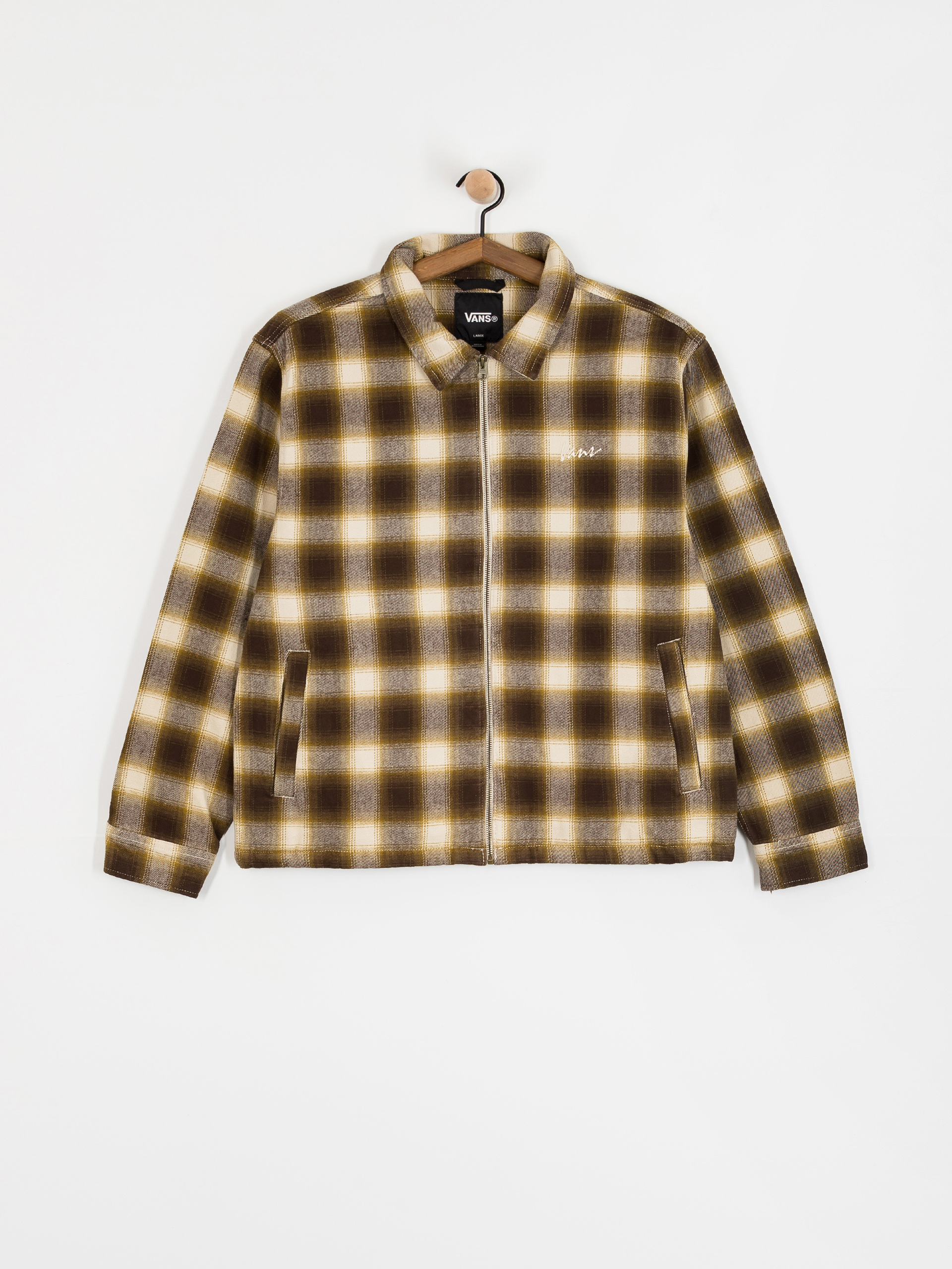 Košeľa Vans Crestmont Plaid Shacket (oatmeal)