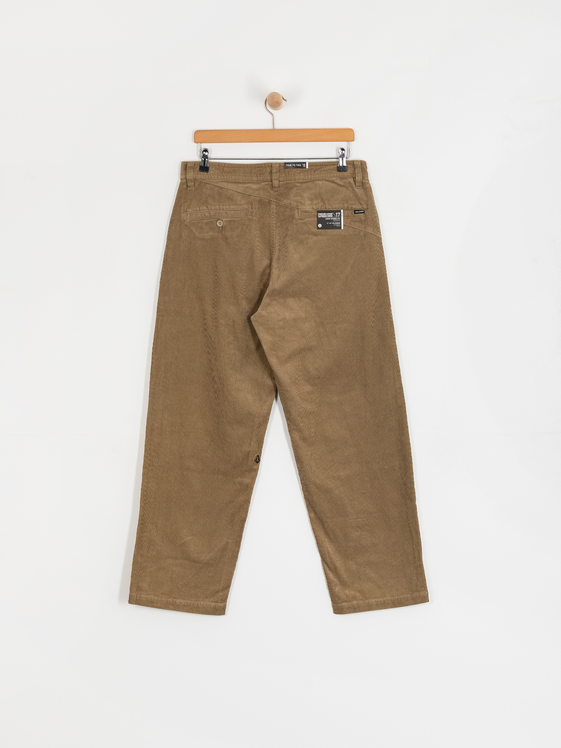 Nohavice Volcom Frickin Loose Tapered Cord (khaki)