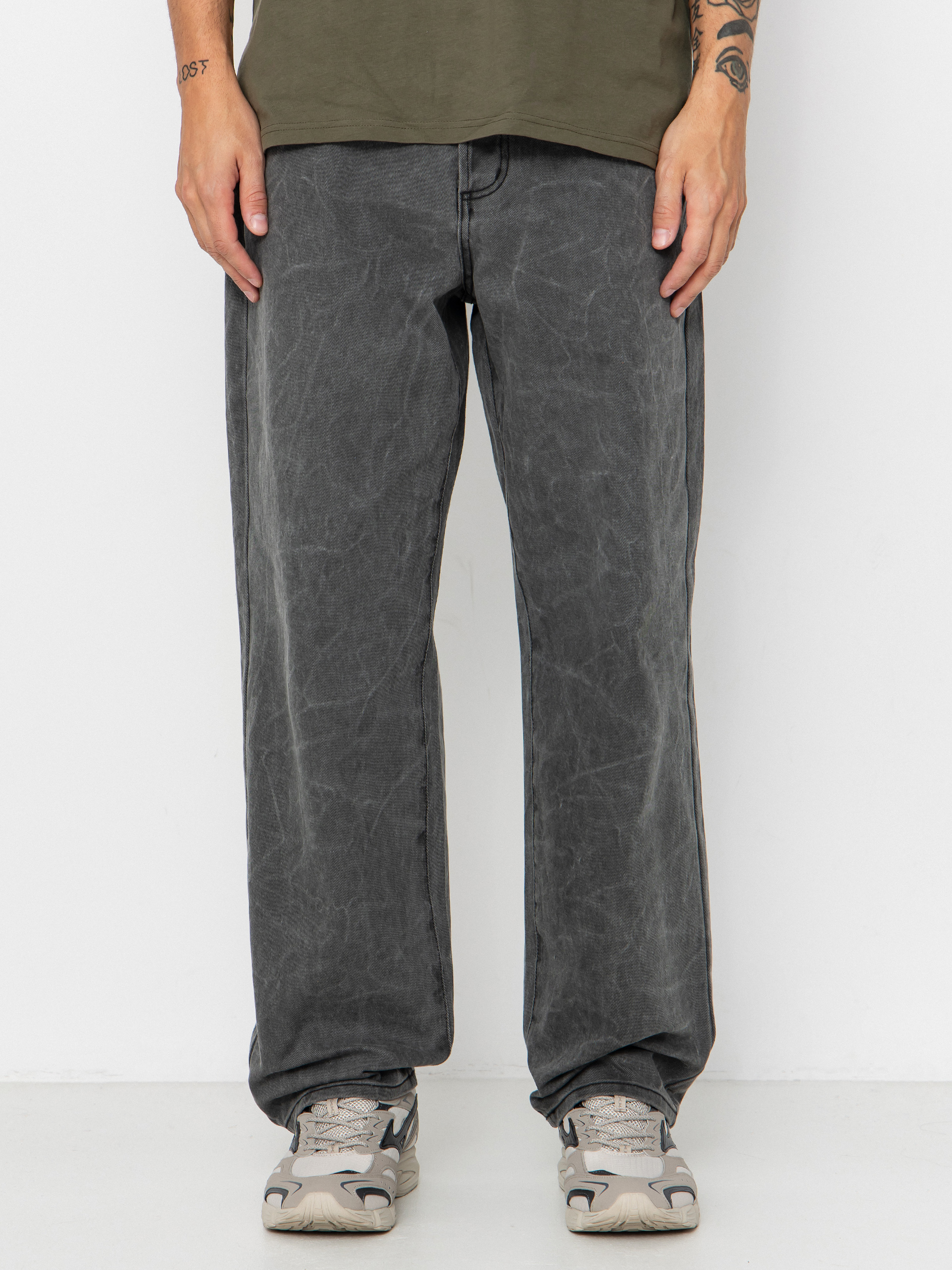 Nohavice OBEY Classic Wrinkle Baggy Denim