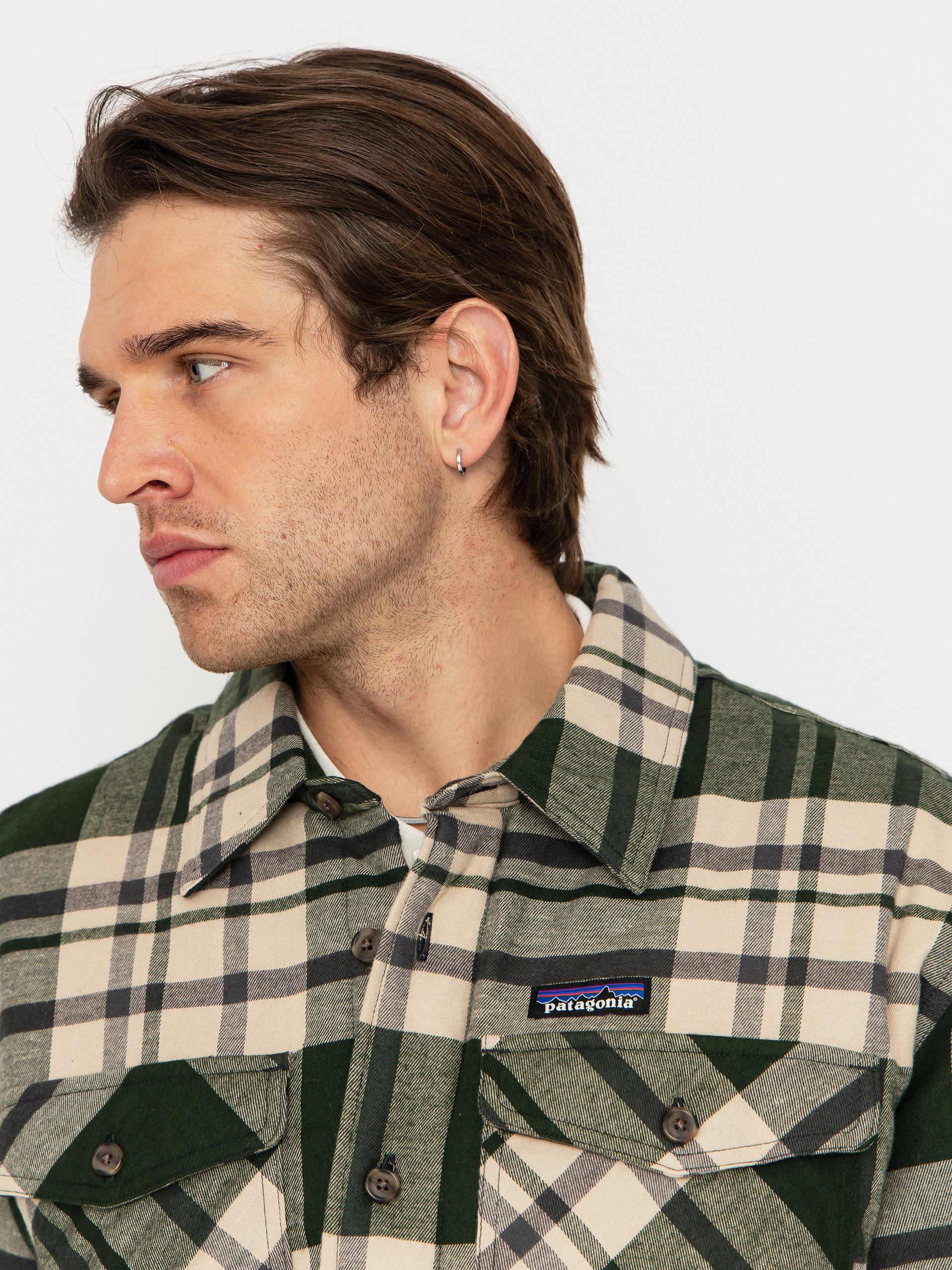Košeľa Patagonia LW Insulated Fjord Flannel (ashore old growth green)