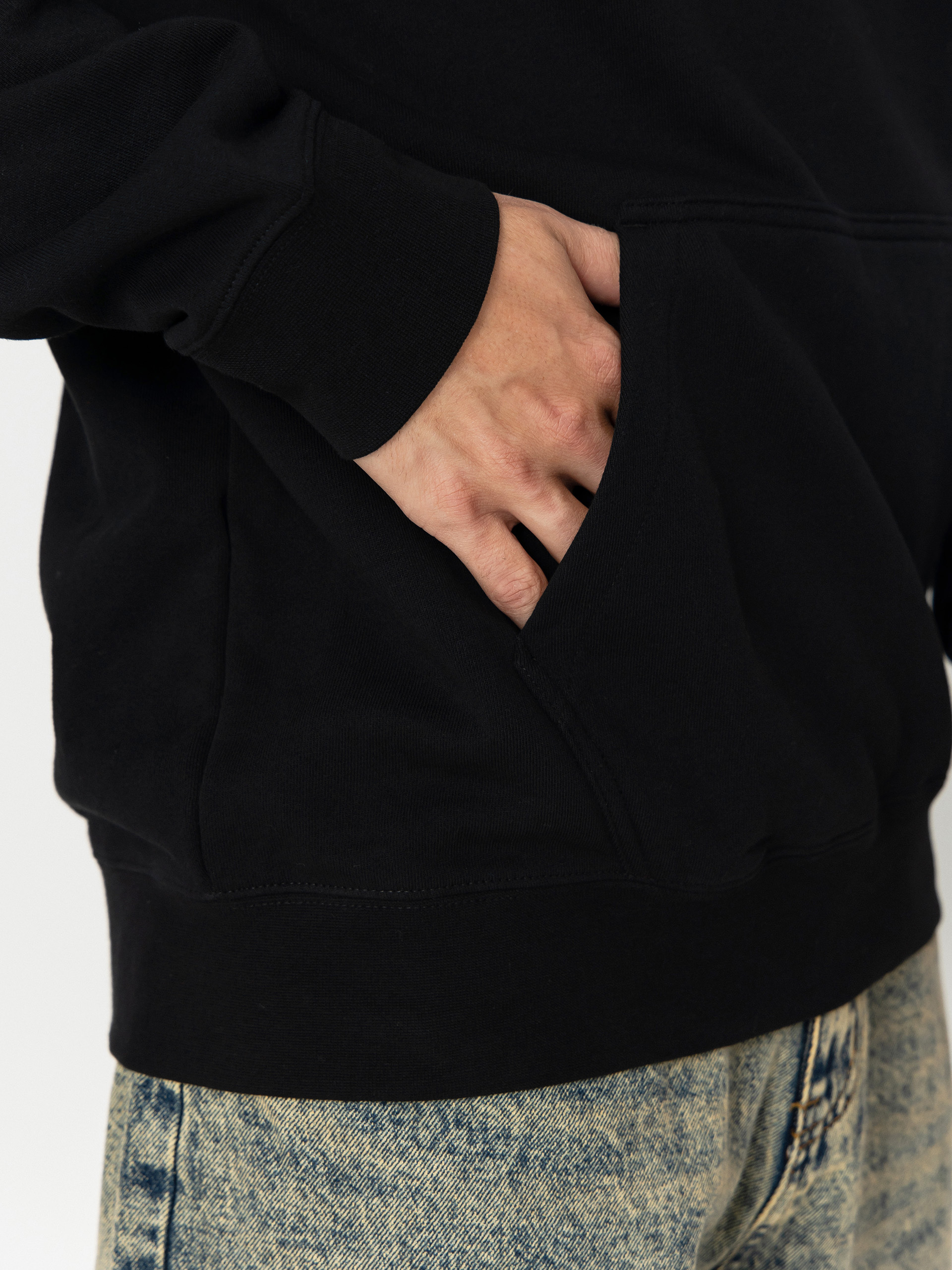 Mikina s kapucňou Fox Slogan HD (black)