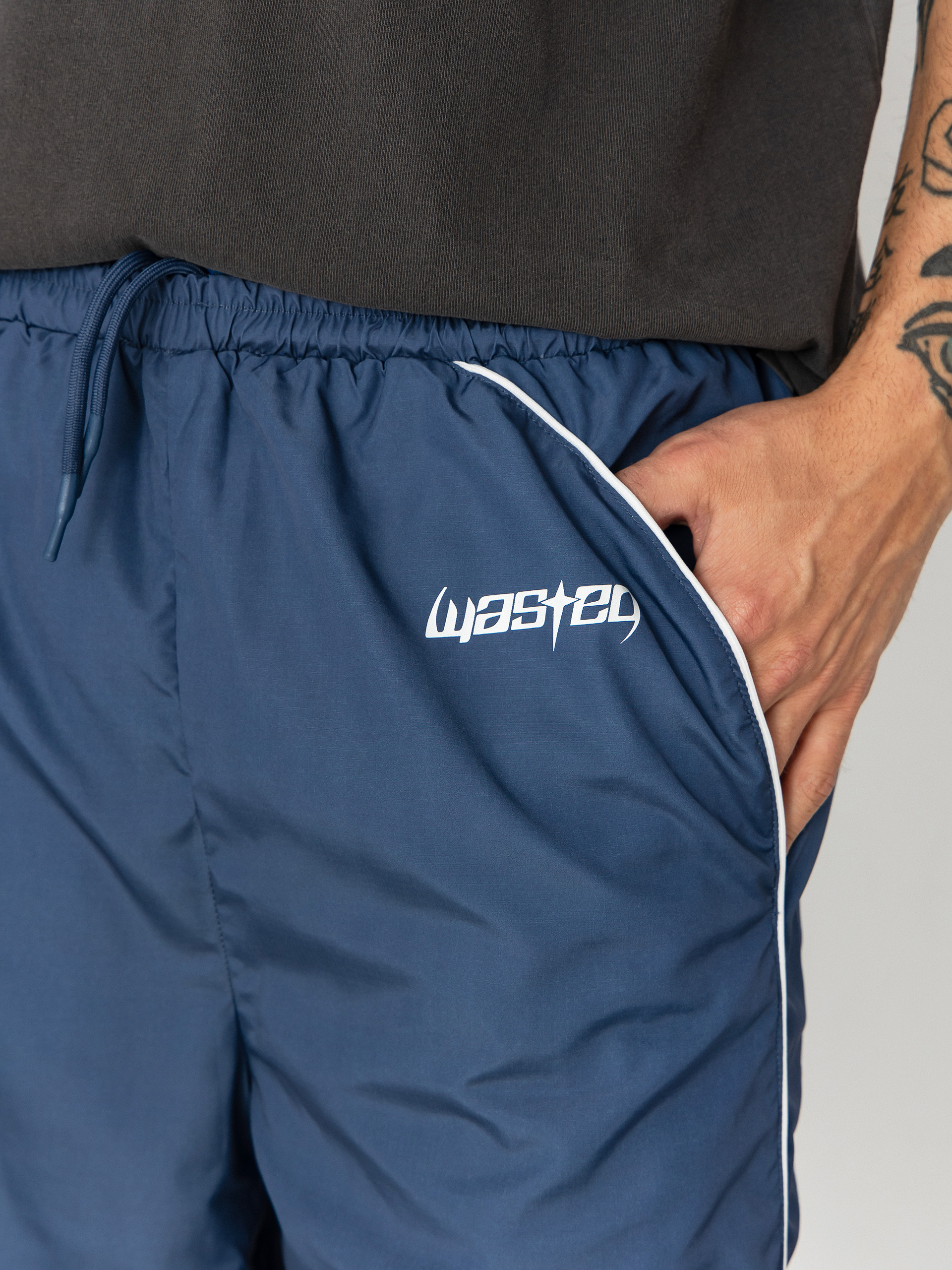 Nohavice Wasted Paris Spine Track (ash blue)