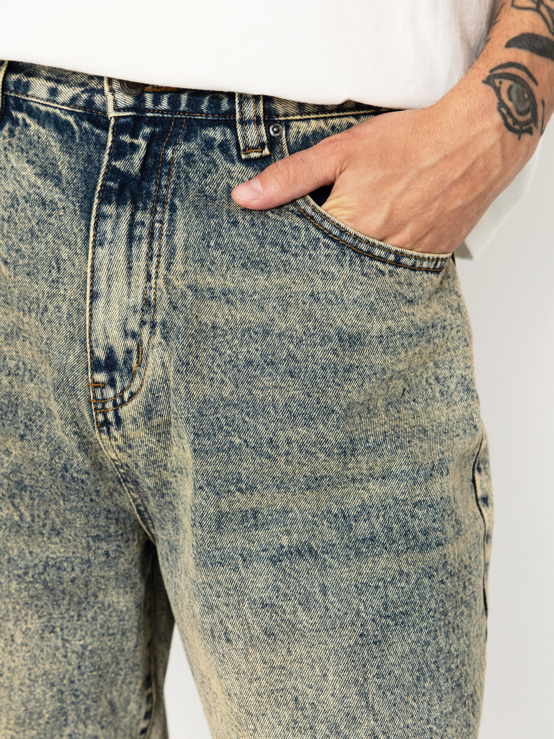 Nohavice Wasted Paris Grant (acid blue)