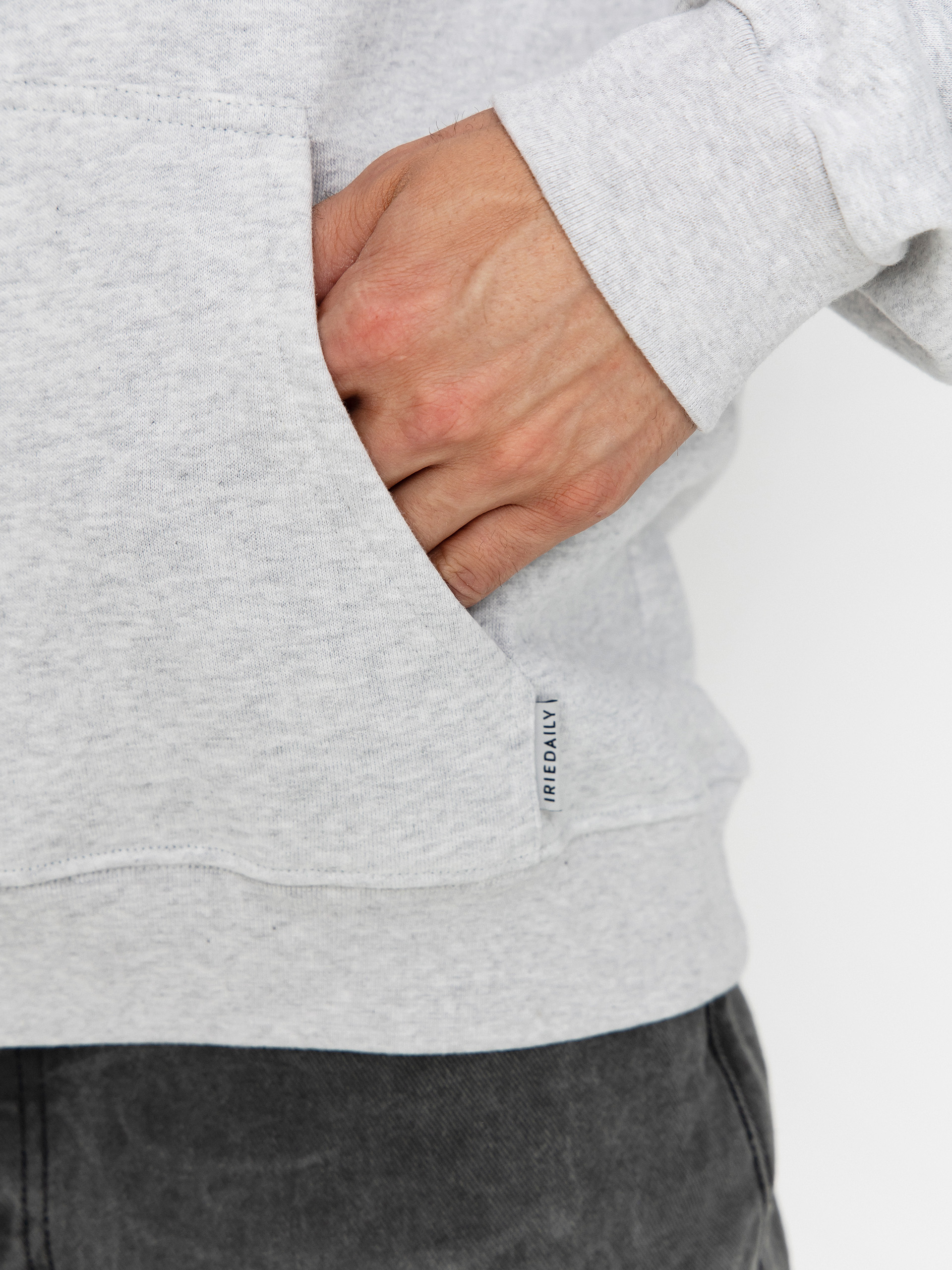 Mikina s kapucňou Iriedaily No Love HD (ash heather)