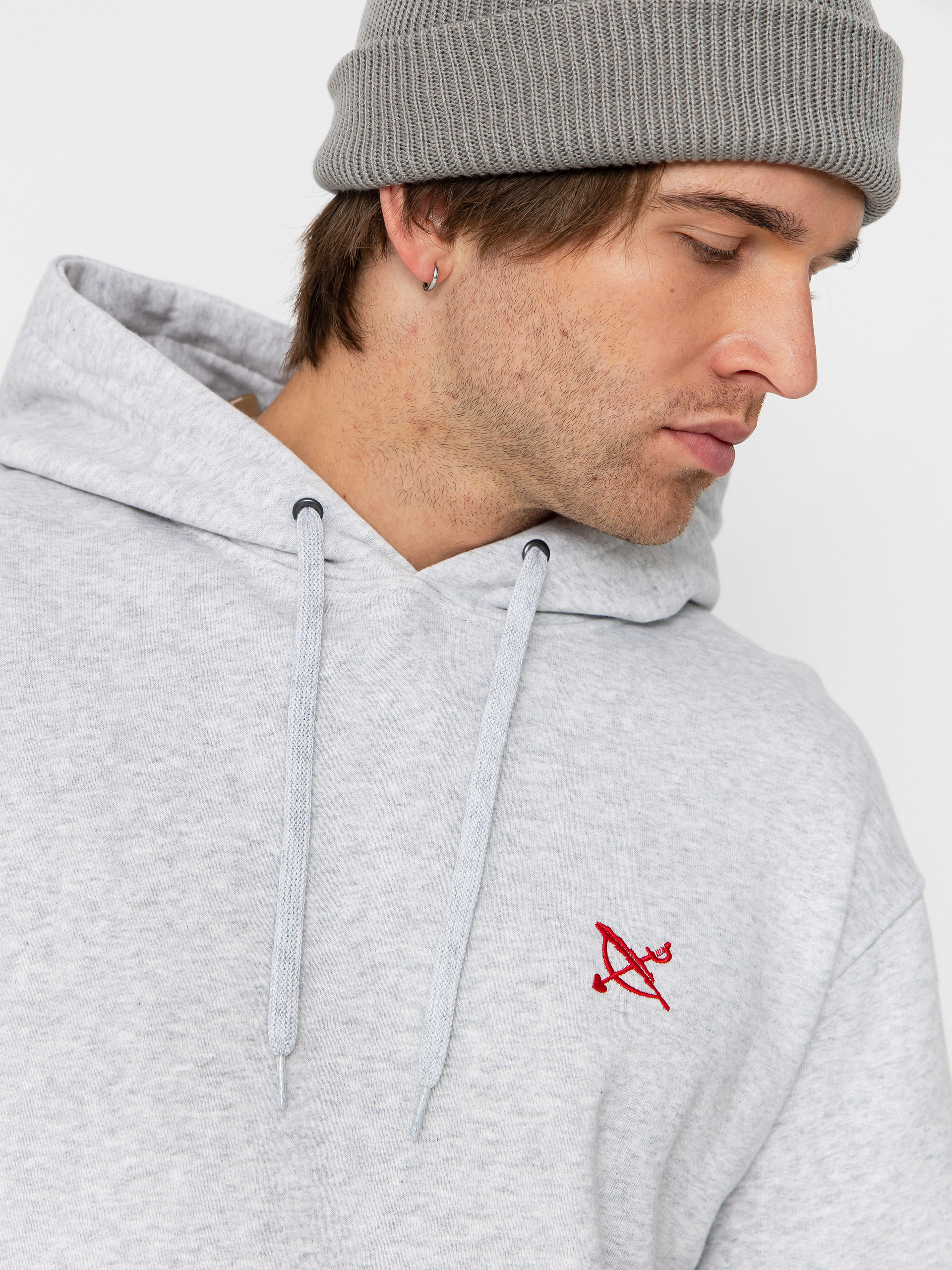 Mikina s kapucňou Iriedaily No Love HD (ash heather)