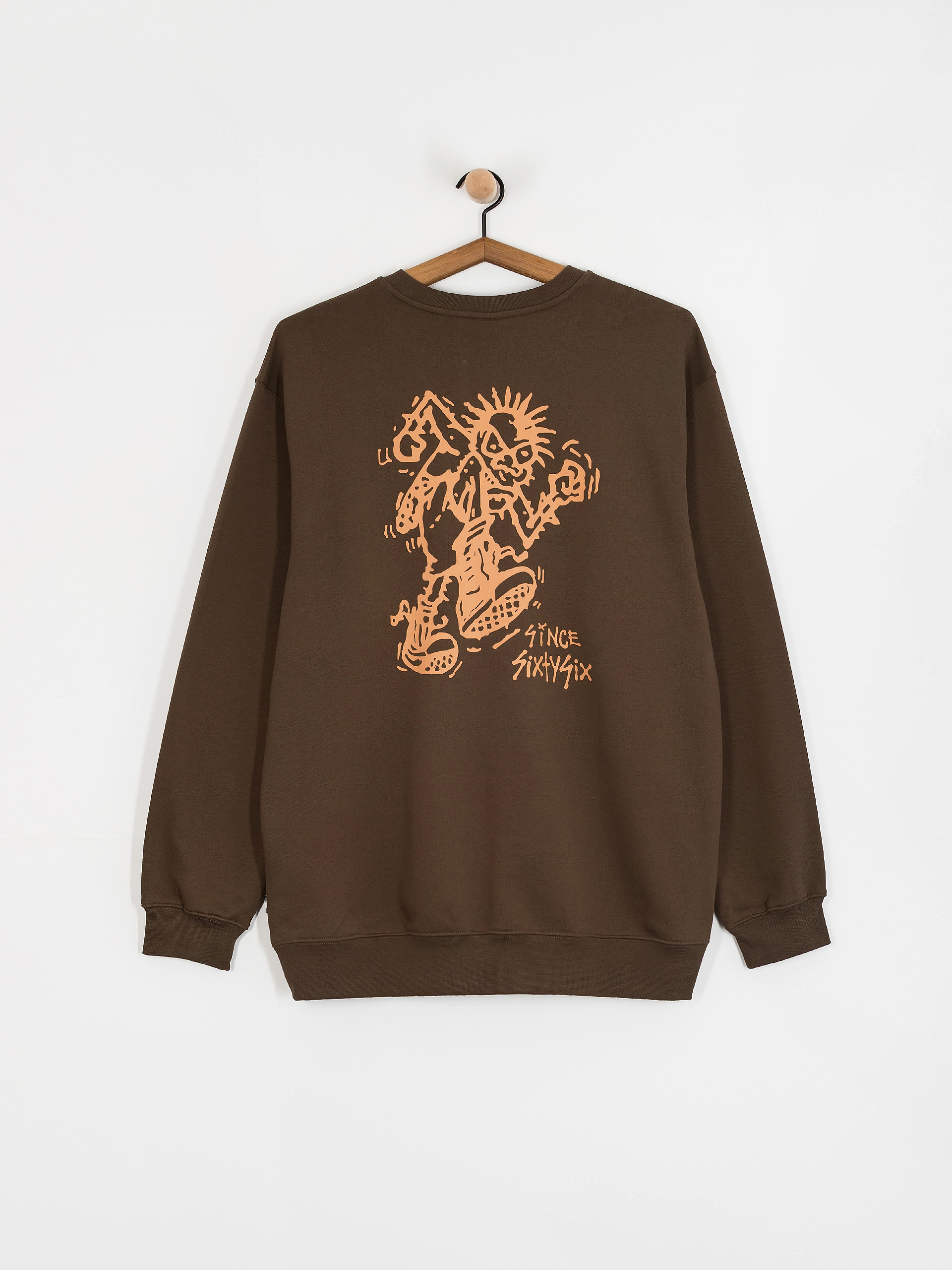 Mikina Vans Stomper Loose Fit Crew (coal brown)