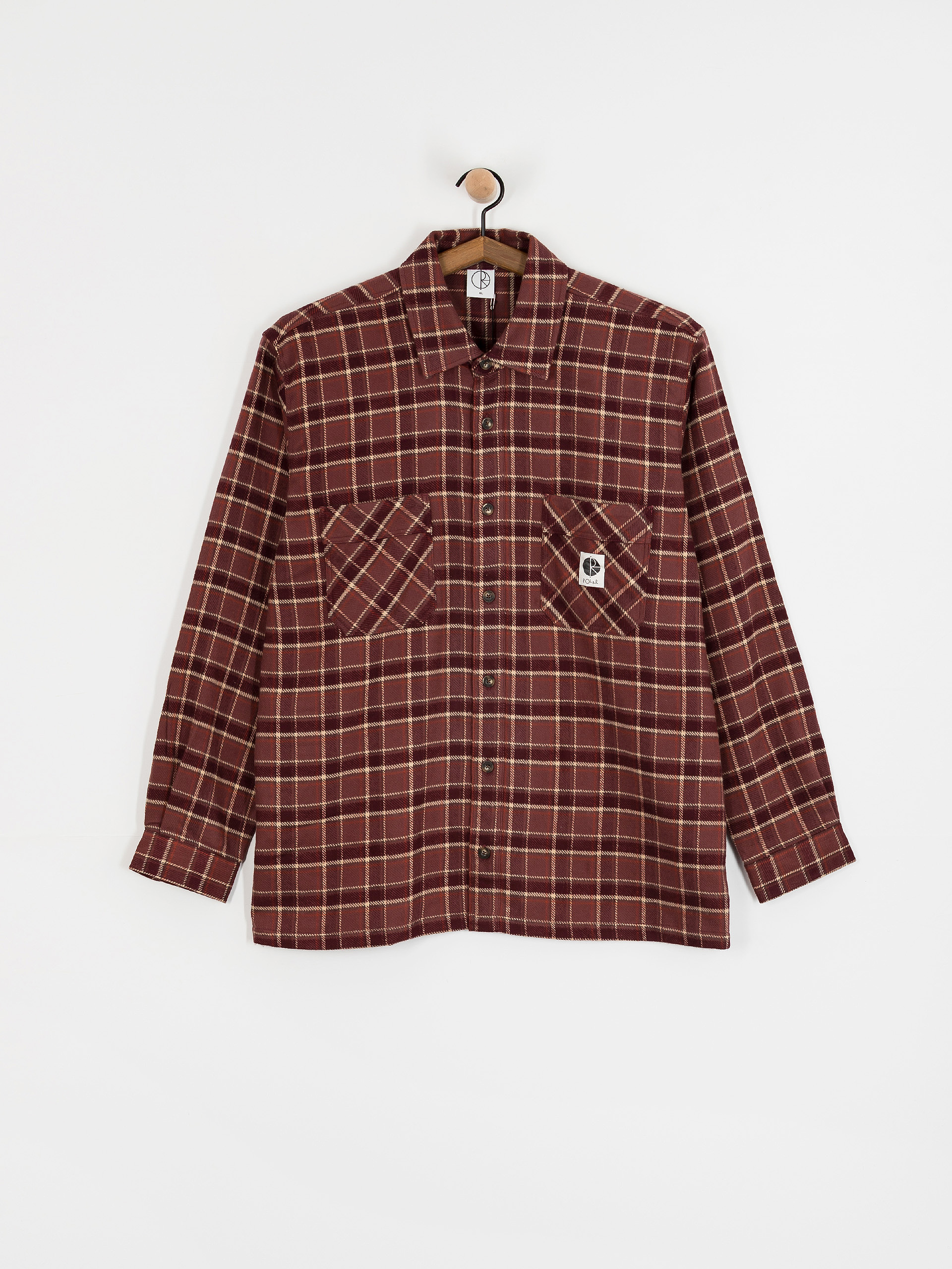 Košeľa Polar Skate Mike Flannel (oxblood check)