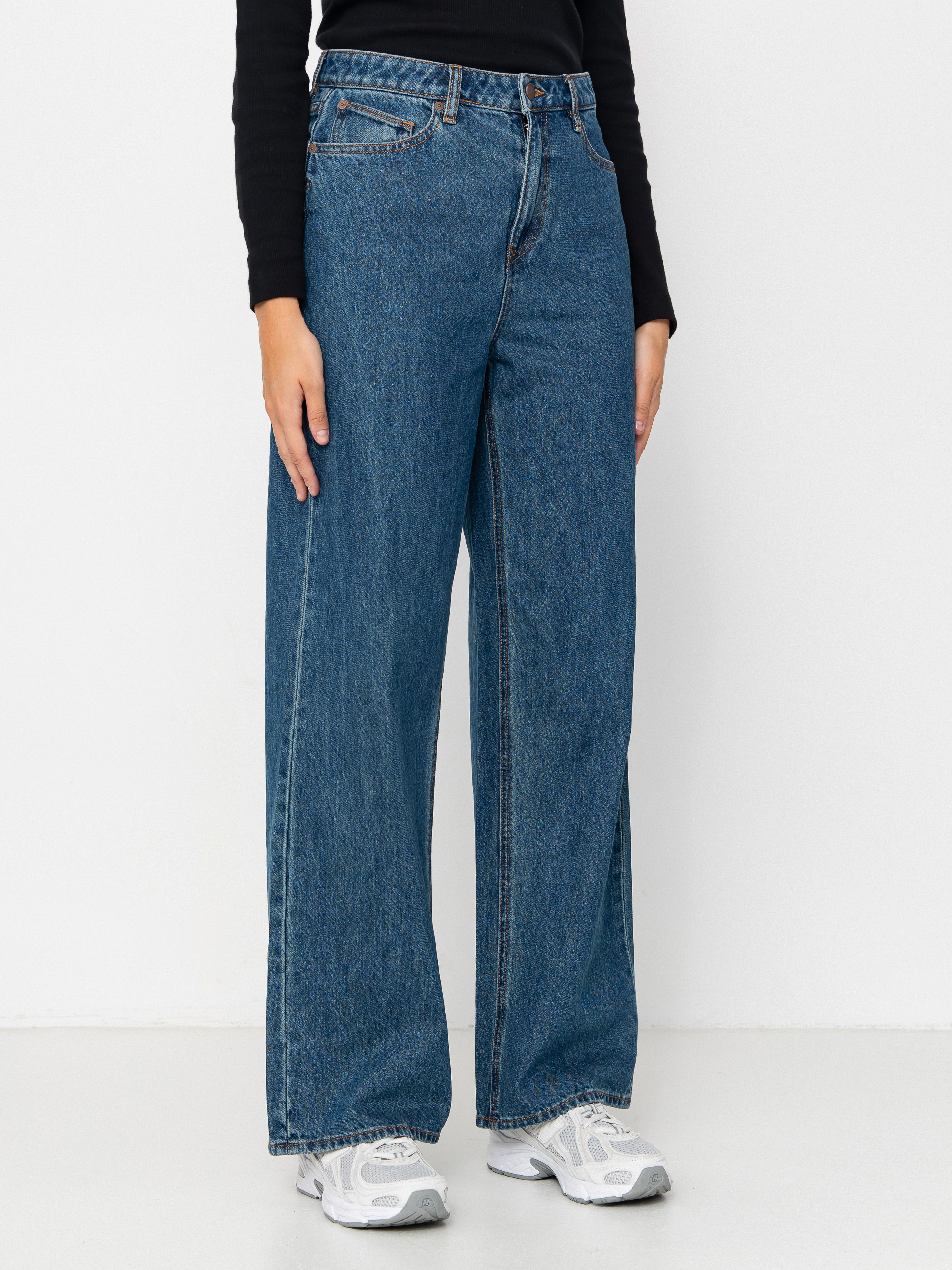 Nohavice Volcom Stoned Bf Hirise Wmn (indigo ridge wash)