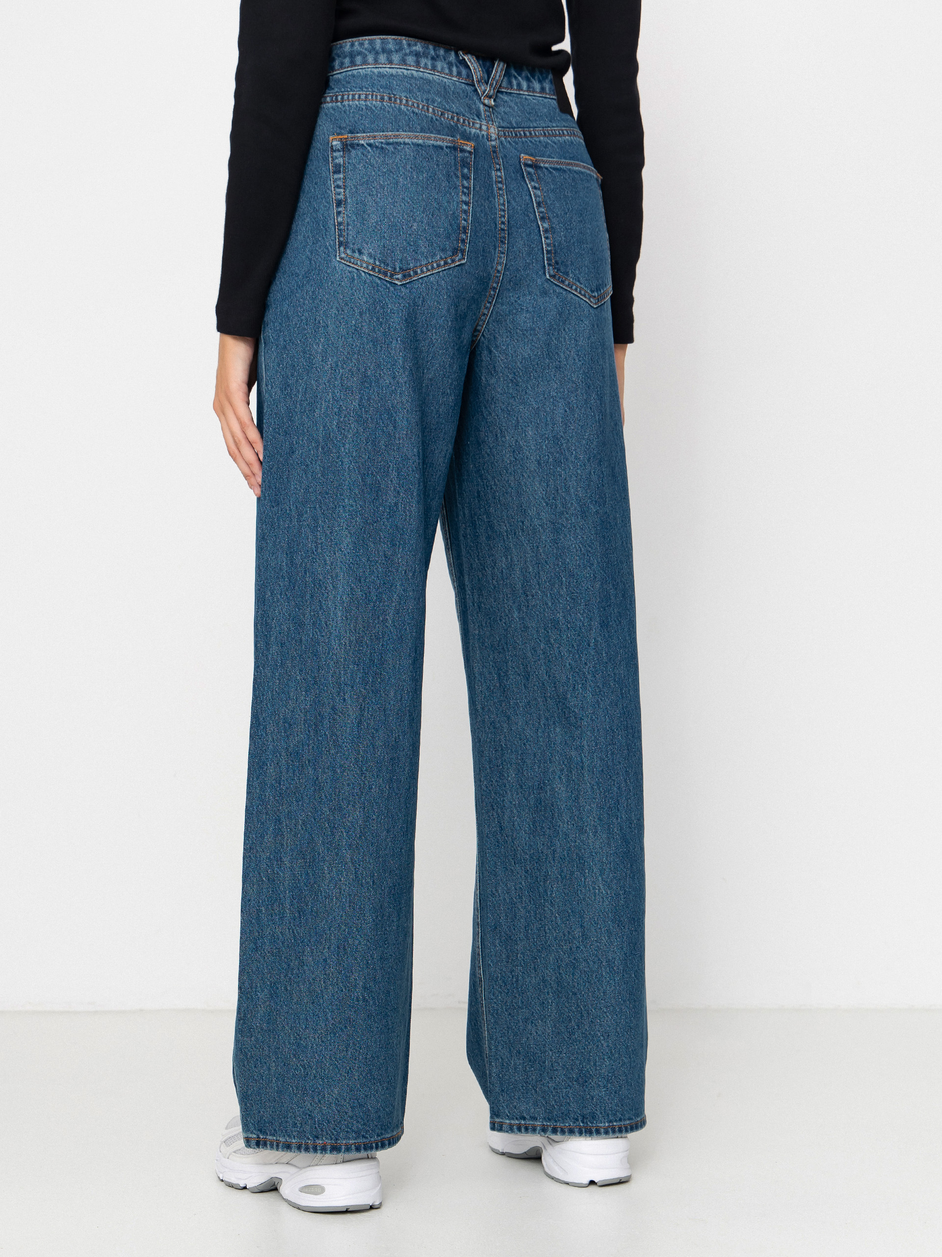 Nohavice Volcom Stoned Bf Hirise Wmn (indigo ridge wash)