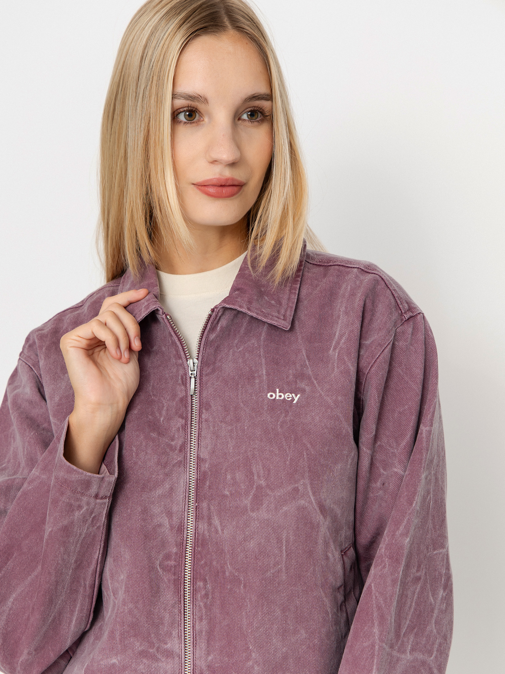 Bunda OBEY Donovan Zip Wmn (tulip wrinkle wash)