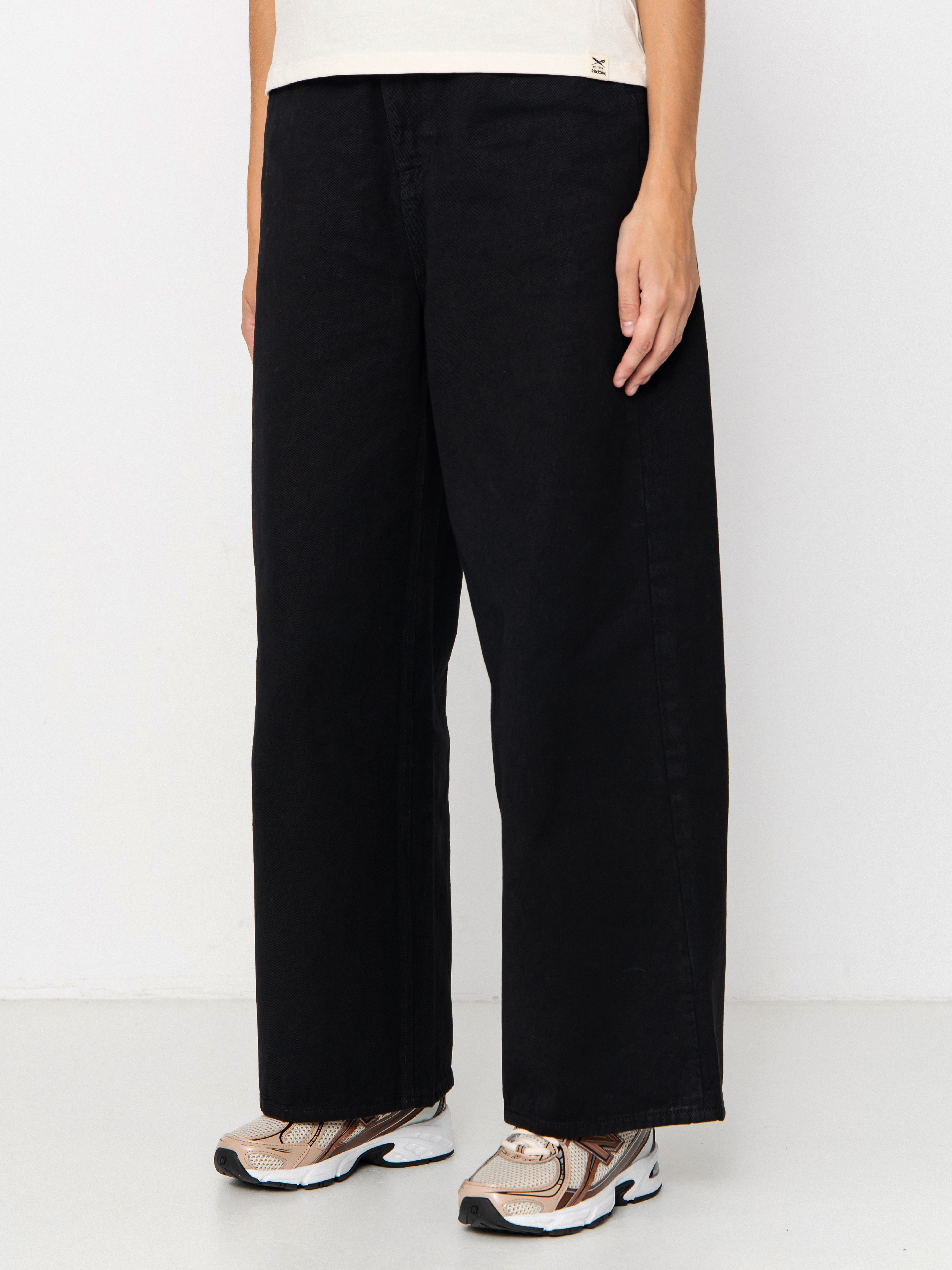 Nohavice Volcom Beeggy Denim Wmn (black combo)