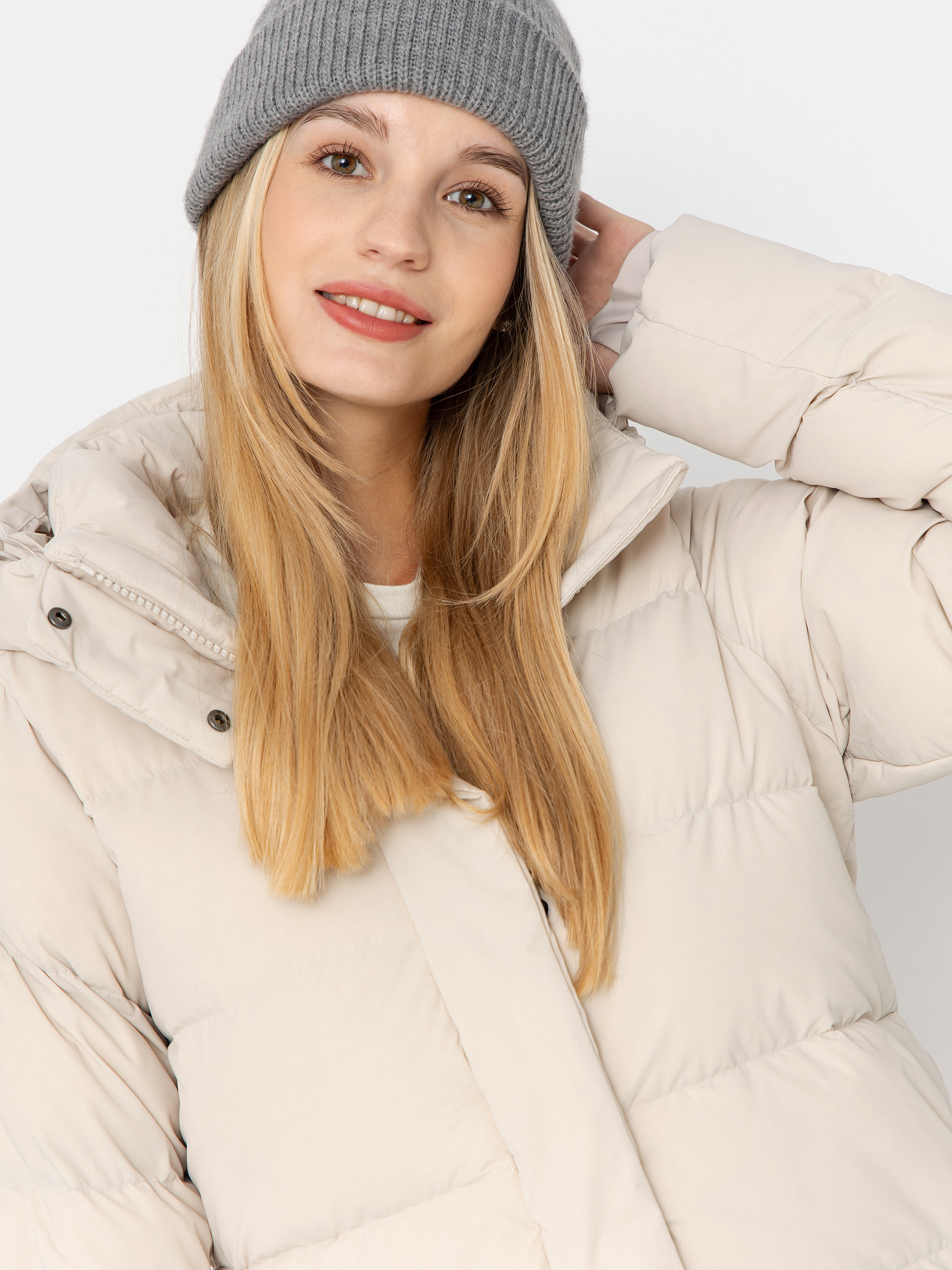 Bunda Columbia Amaze Puff Hooded Wmn (dark stone)