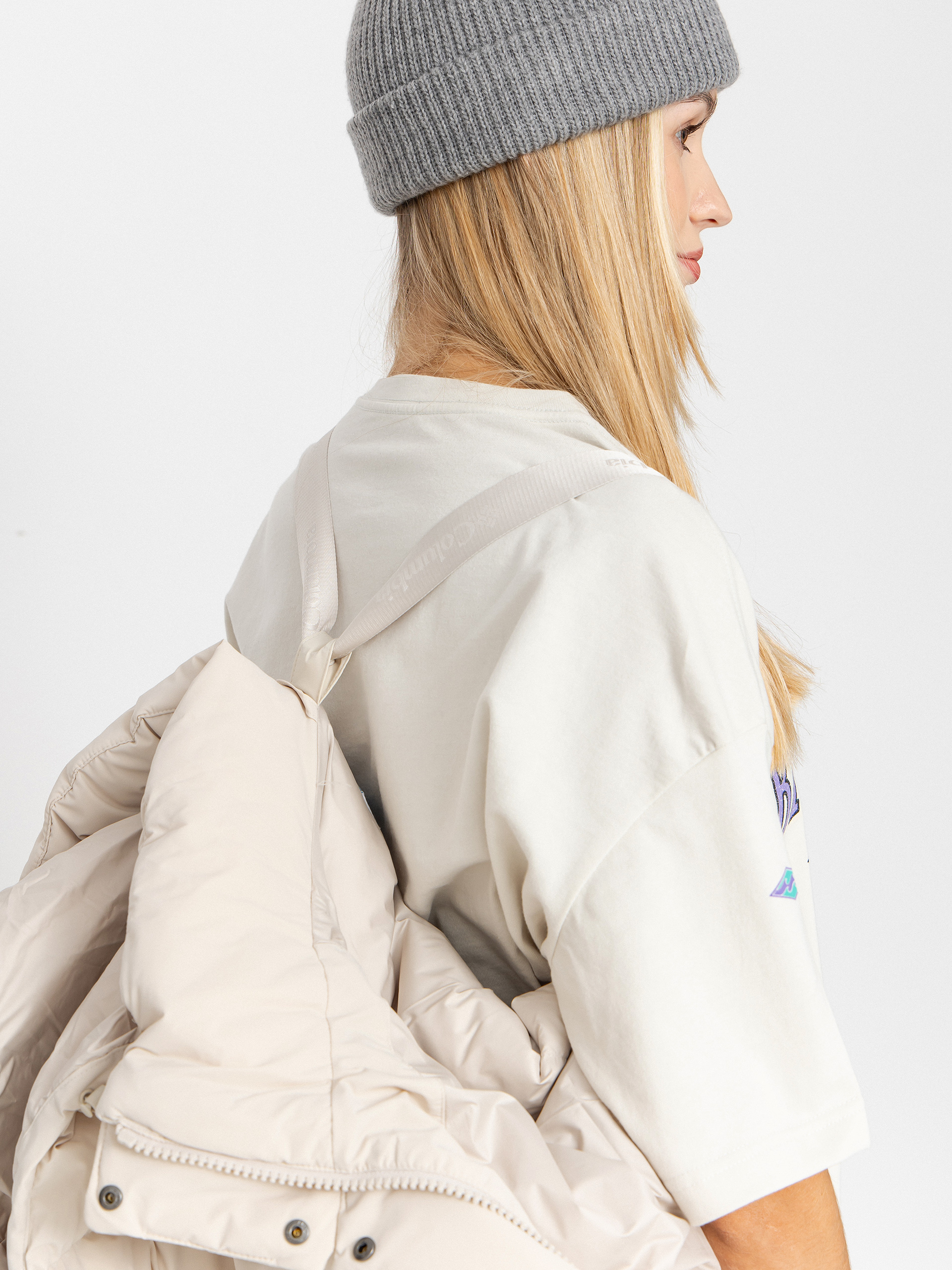 Bunda Columbia Amaze Puff Hooded Wmn (dark stone)