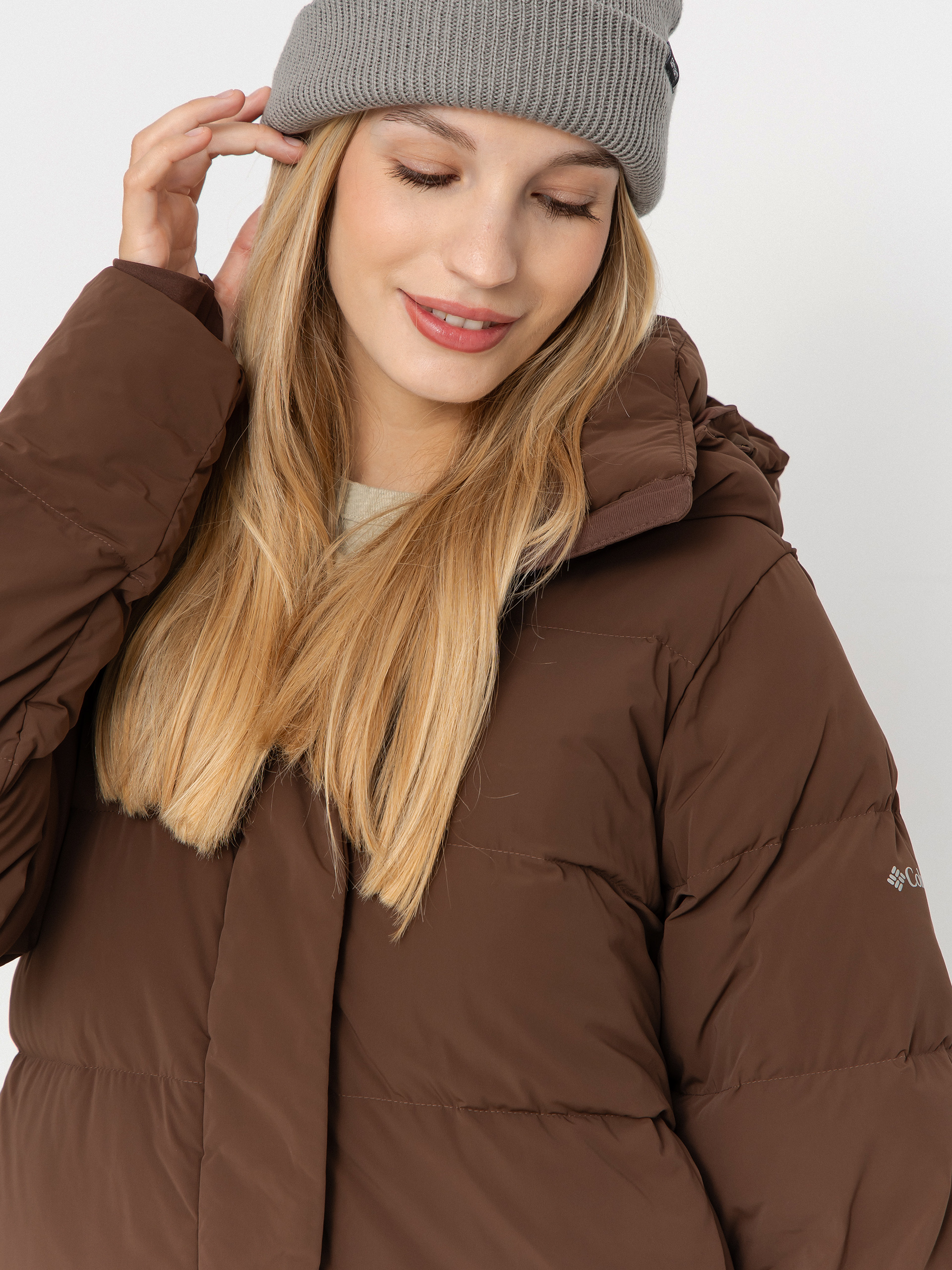 Bunda Columbia Amaze Puff Hooded Wmn (tobacco)