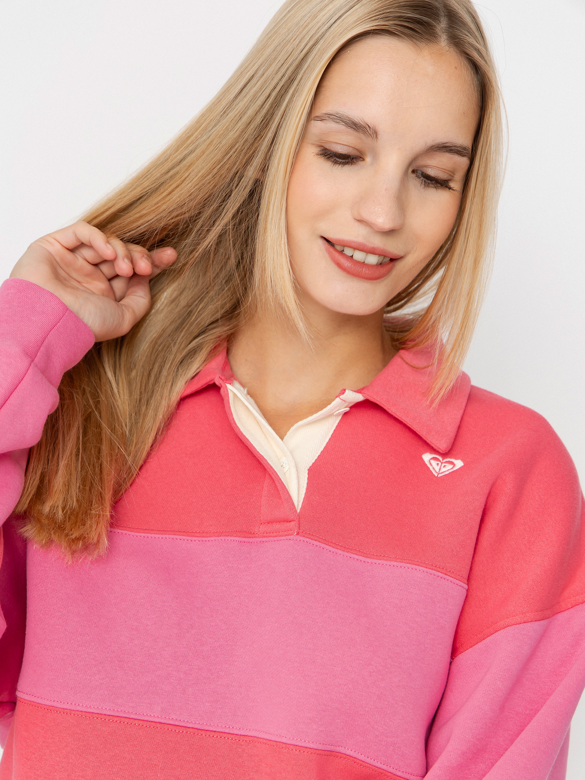 Mikina s kapucňou Roxy Cross Your Mind Wmn (honey suckle)