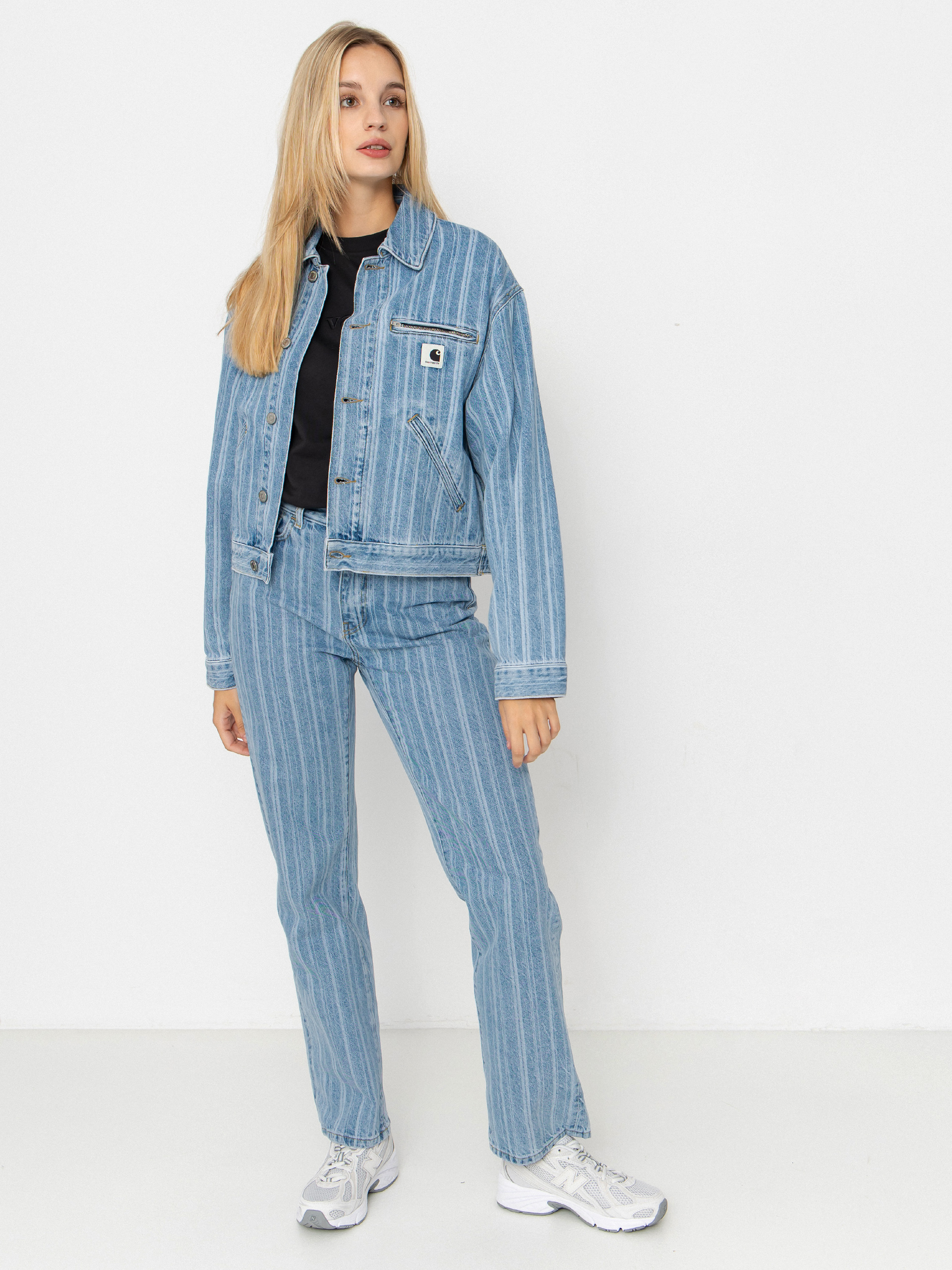 Nohavice Carhartt WIP Rylan Wmn (rylan stripe/blue/stone bleached)