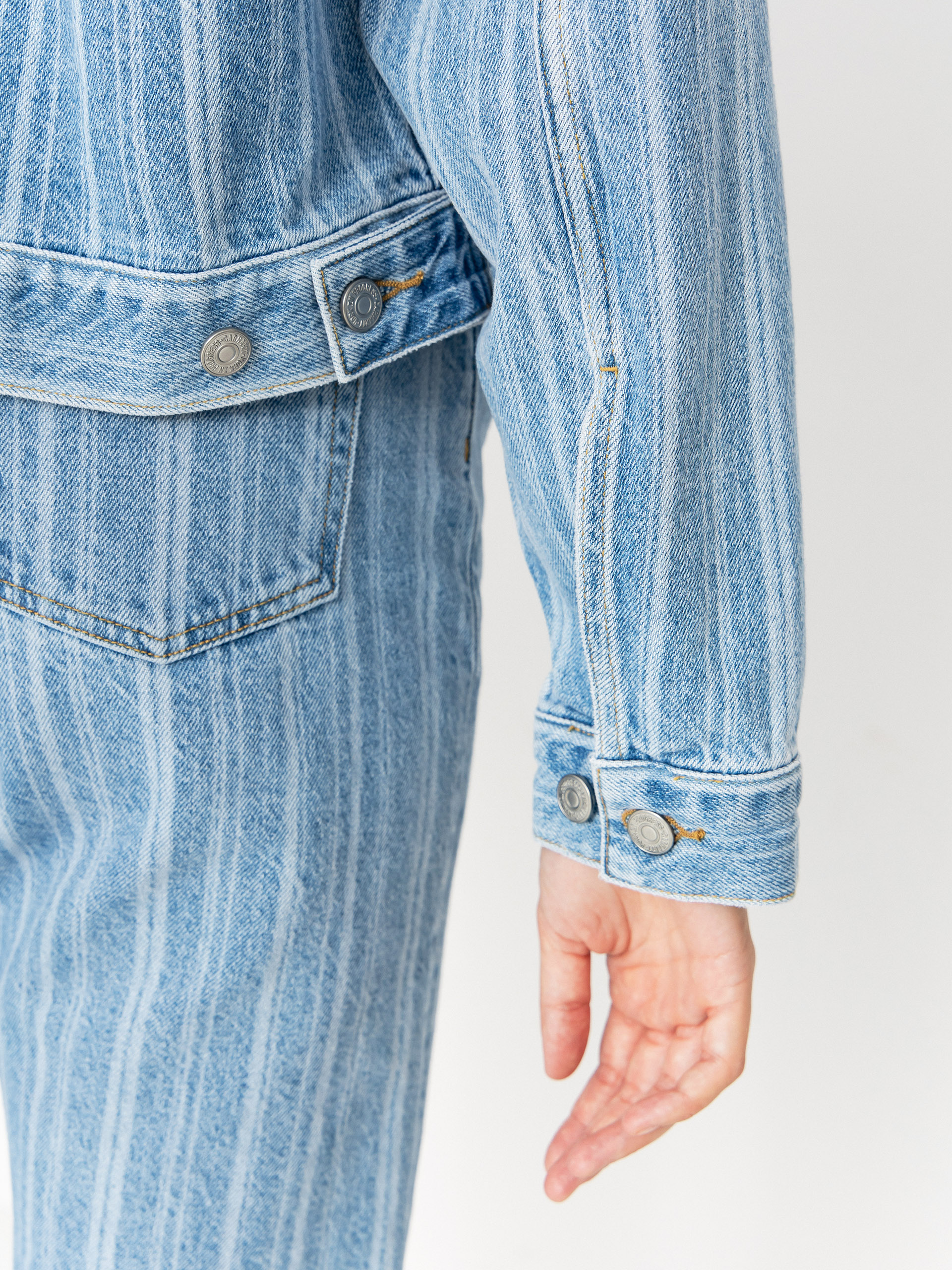 Nohavice Carhartt WIP Rylan Wmn (rylan stripe/blue/stone bleached)