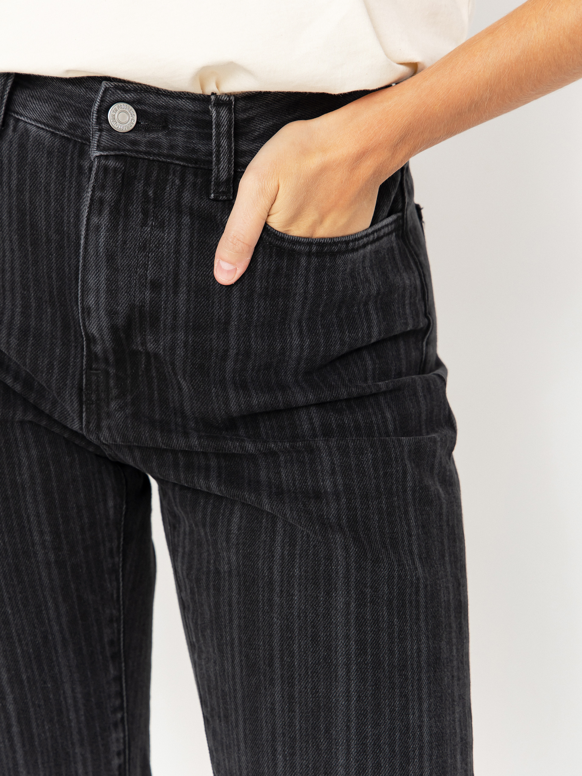 Nohavice Carhartt WIP Rylan Wmn (rylan stripe/black/stone washed)